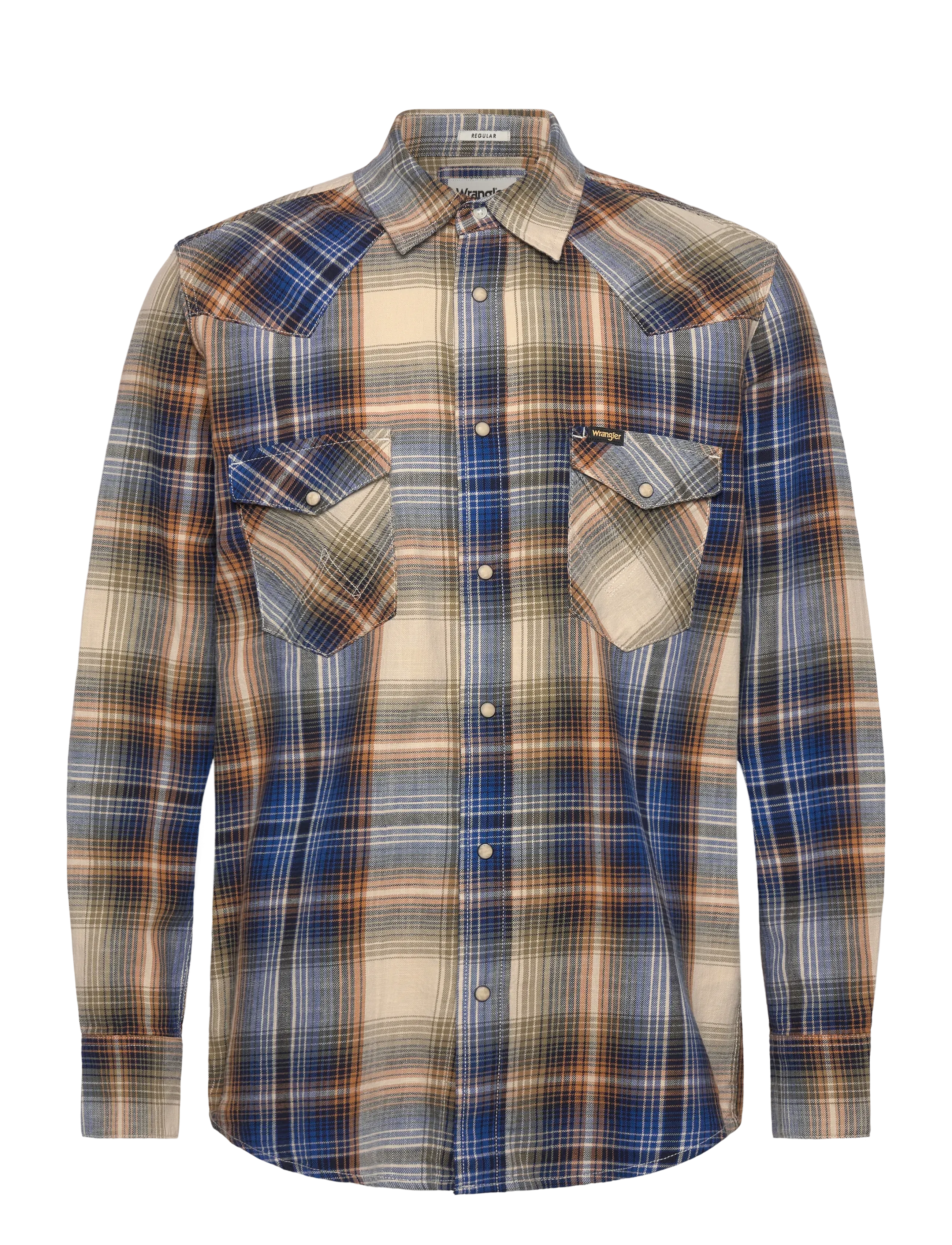 Wrangler WESTERN INDIGO SHIRT - Särgid - BLUE BROWN / blue