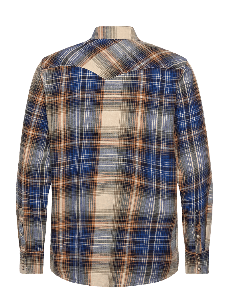 Wrangler - WESTERN INDIGO SHIRT - ruudulised särgid - blue brown - 2