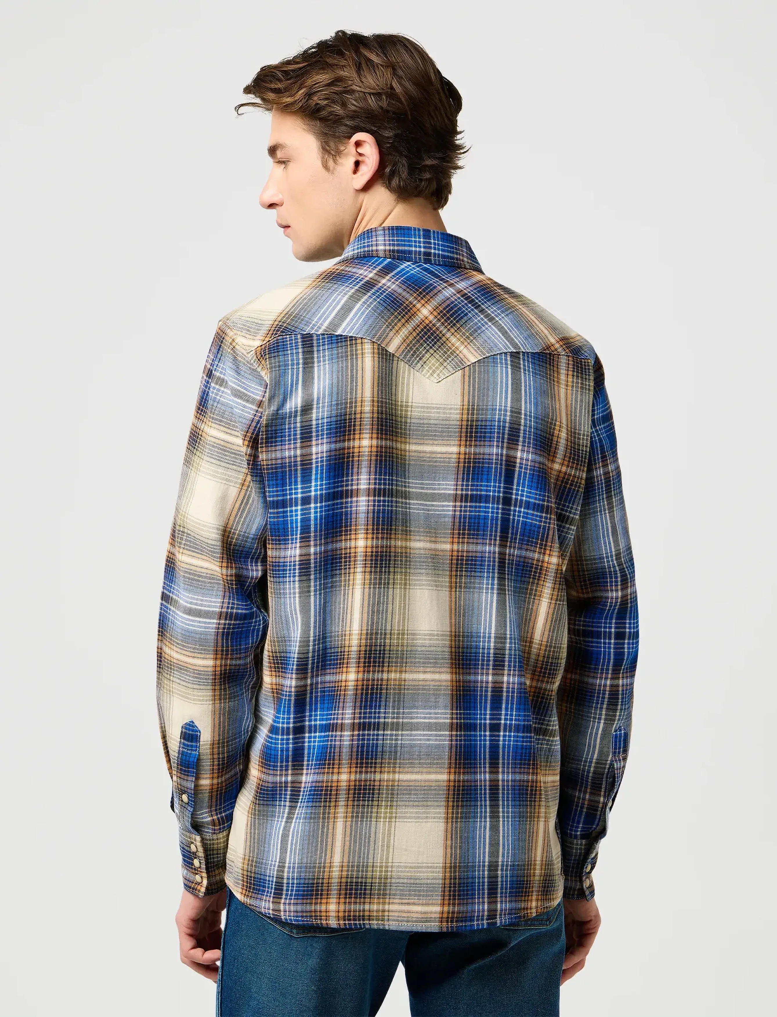 Wrangler - WESTERN INDIGO SHIRT - checkered shirts - blue brown - 3