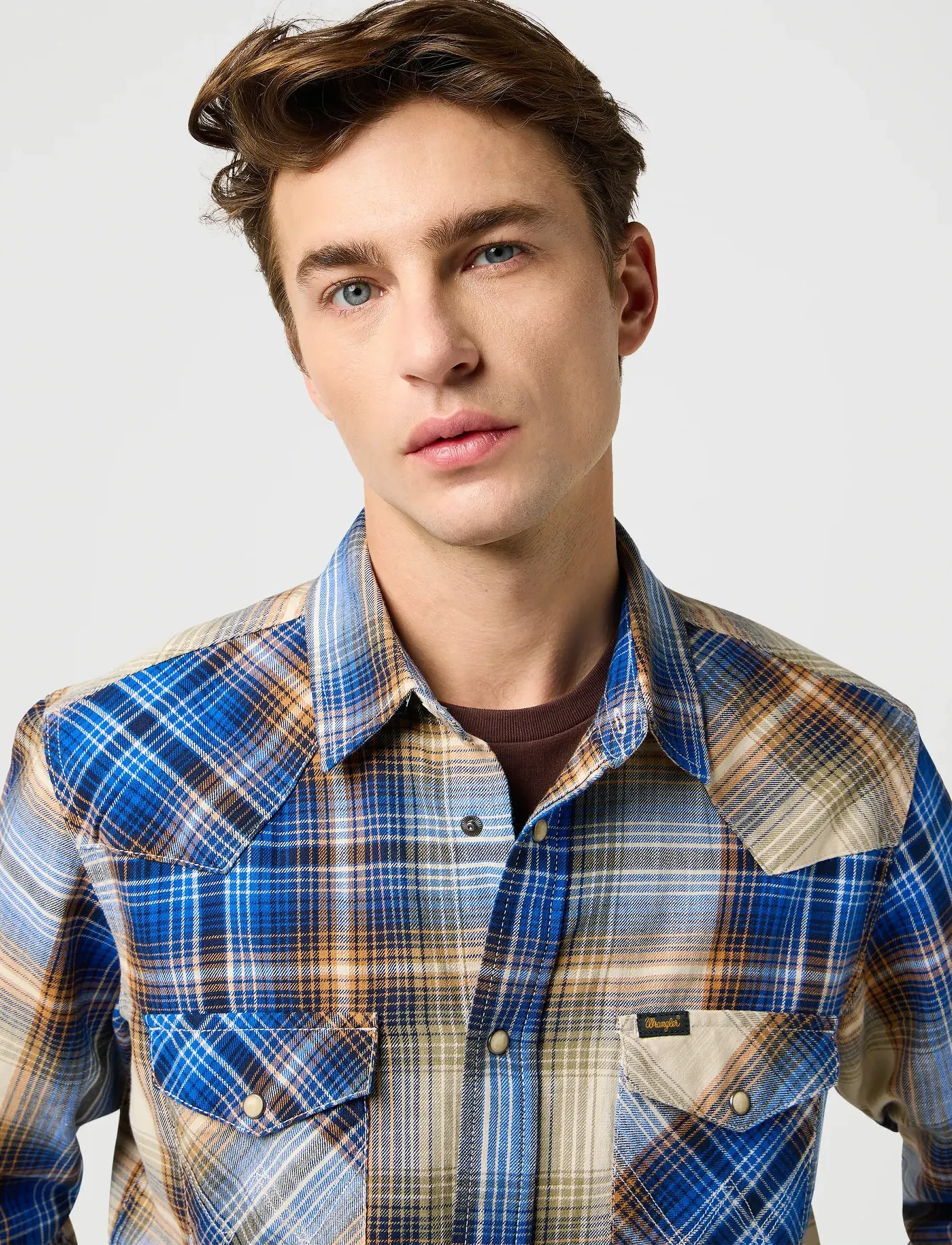 Wrangler - WESTERN INDIGO SHIRT - checkered shirts - blue brown - 5