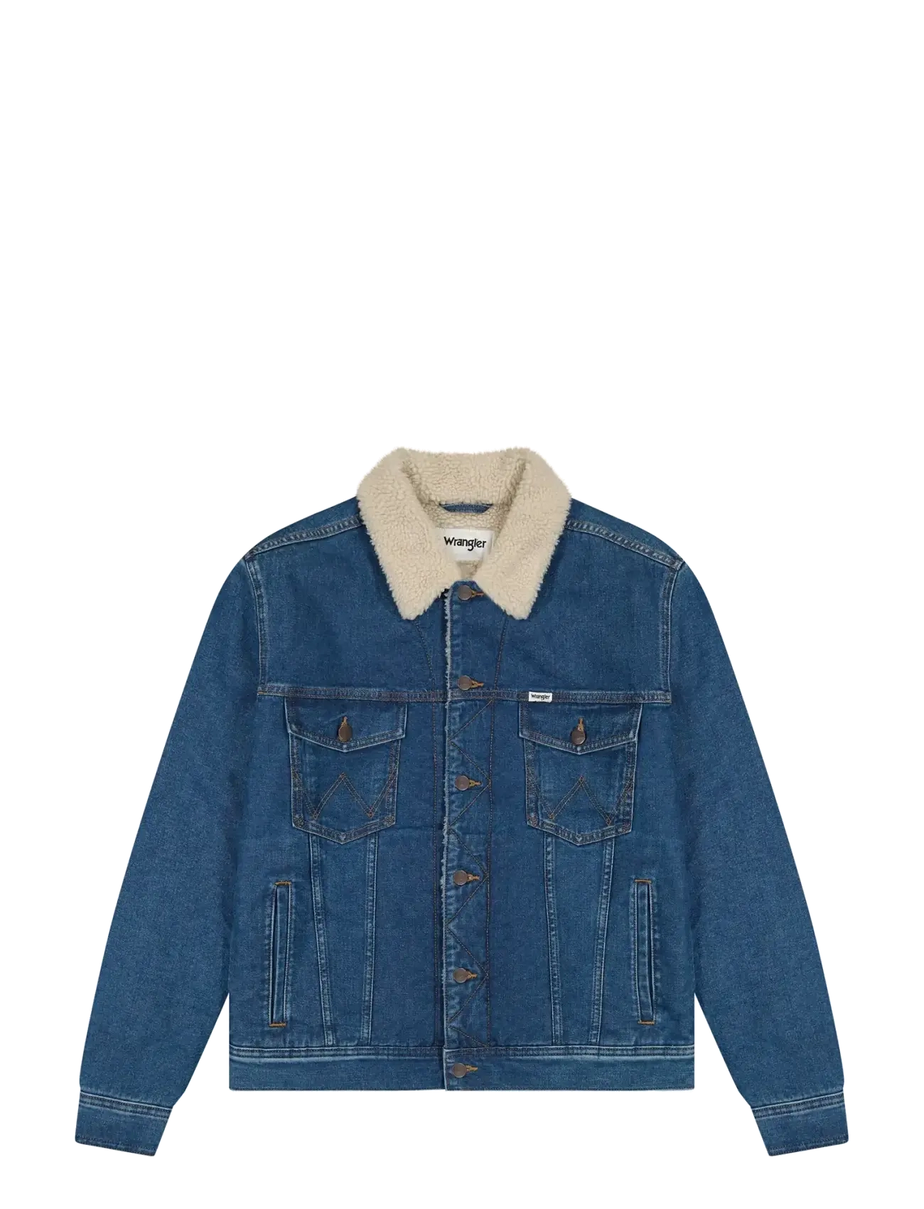 Wrangler SHERPA CLASSIC JACKET - Wrangler - MID STONE / blue