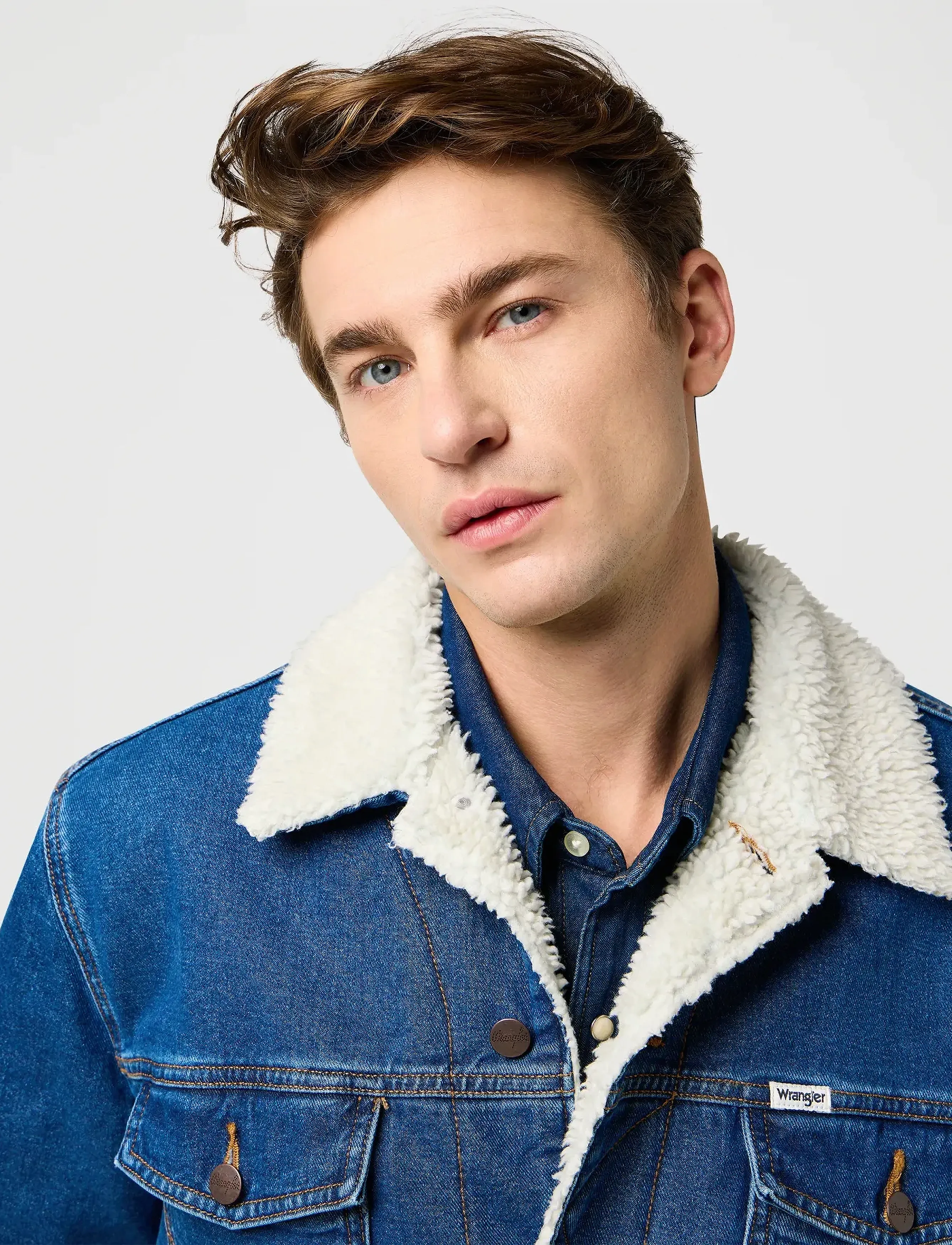 Wrangler - SHERPA CLASSIC JACKET - spring jackets - mid stone - 5