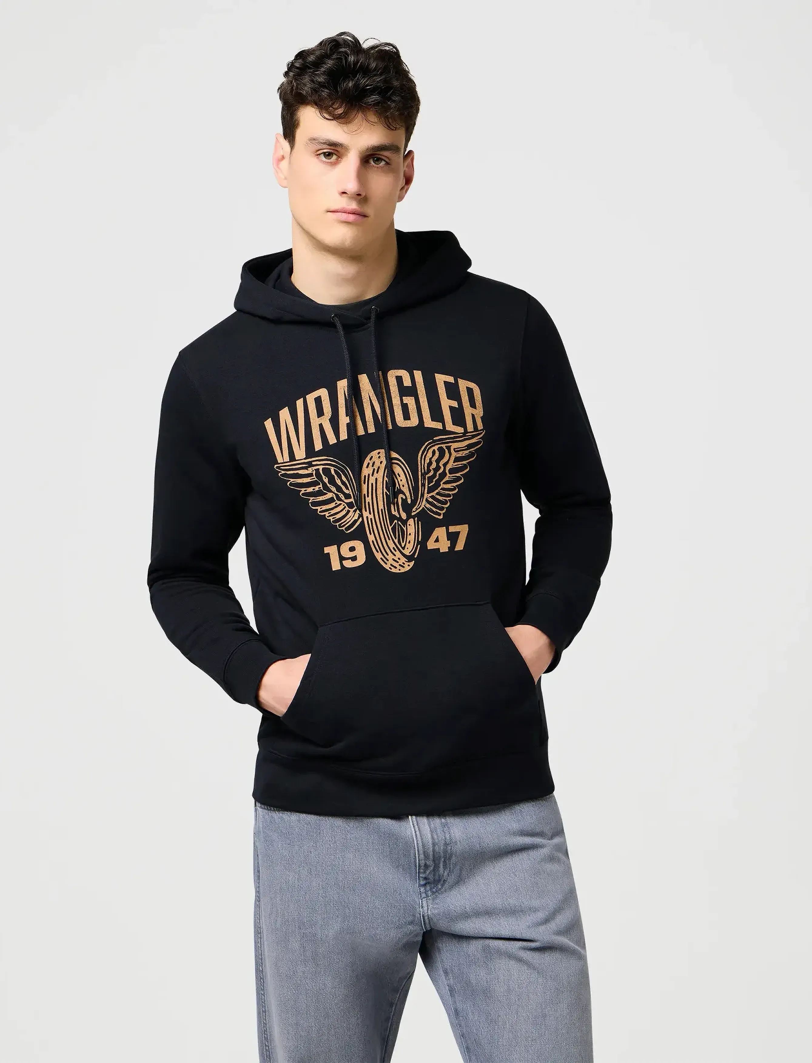 Wrangler AMERICANA HOODIE - Sweatshirts - BLACK / black
