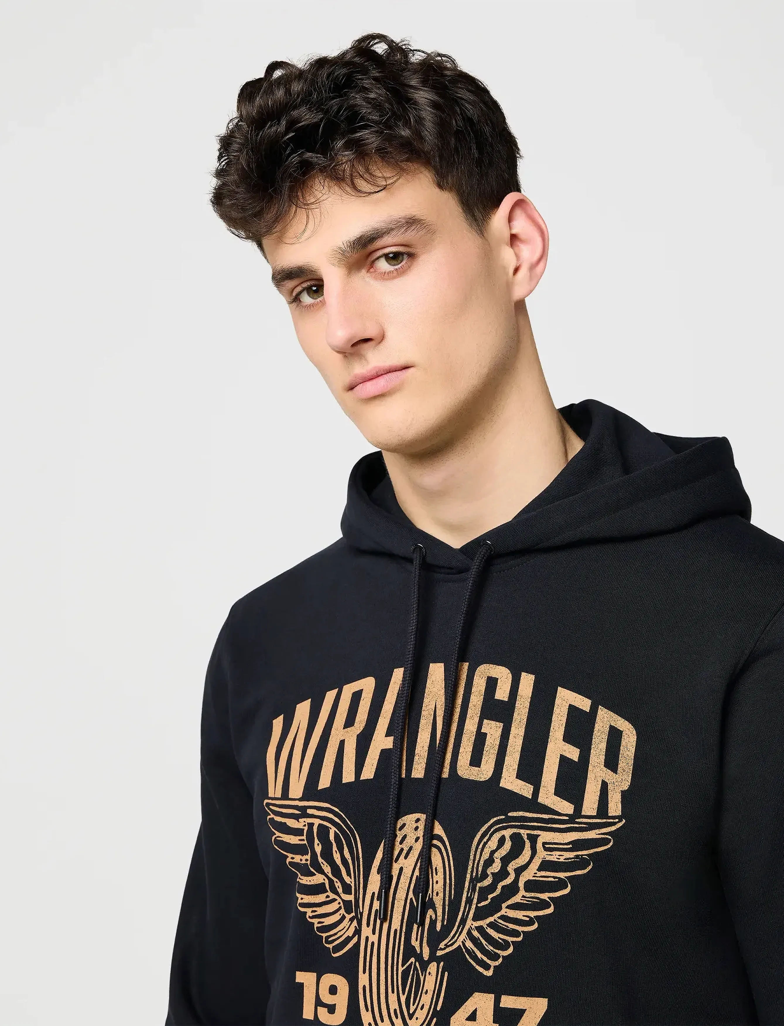 Wrangler - AMERICANA HOODIE - kapuutsiga dressipluusid - black - 5