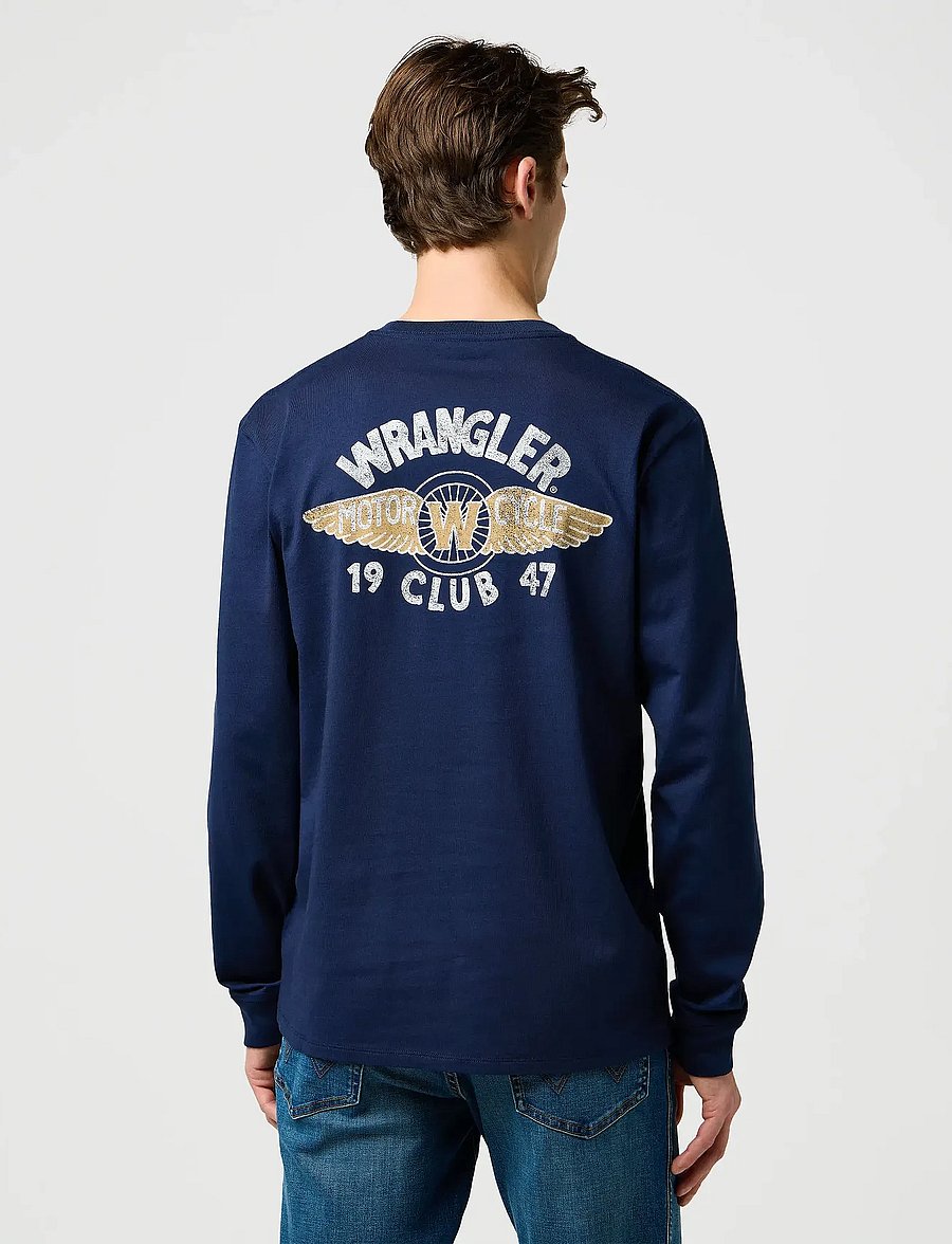 Wrangler - LS AMERICANA TEE - langärmelig - navy - 3
