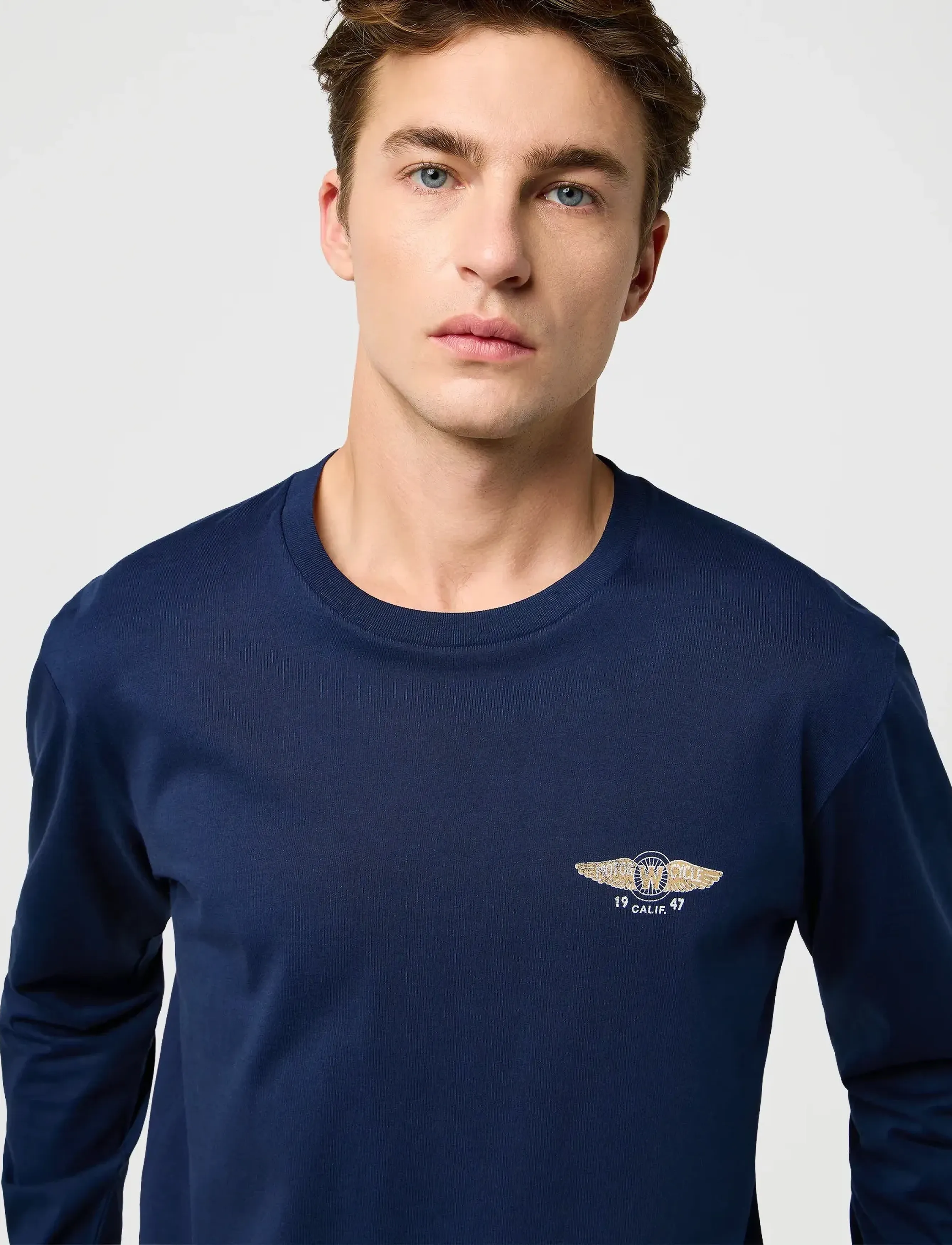 Wrangler - LS AMERICANA TEE - alhaisimmat hinnat - navy - 5