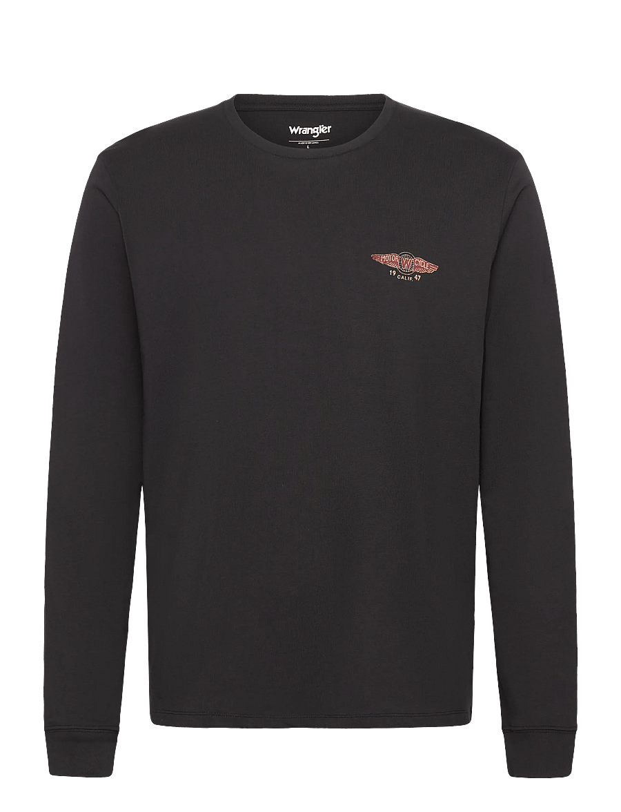 Wrangler - LS AMERICANA TEE - pikkade varrukatega t-särgid - black - 1