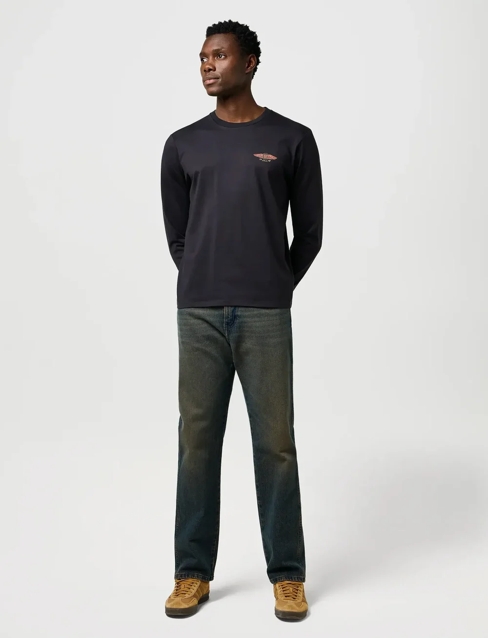 Wrangler - LS AMERICANA TEE - pitkähihaiset - black - 4