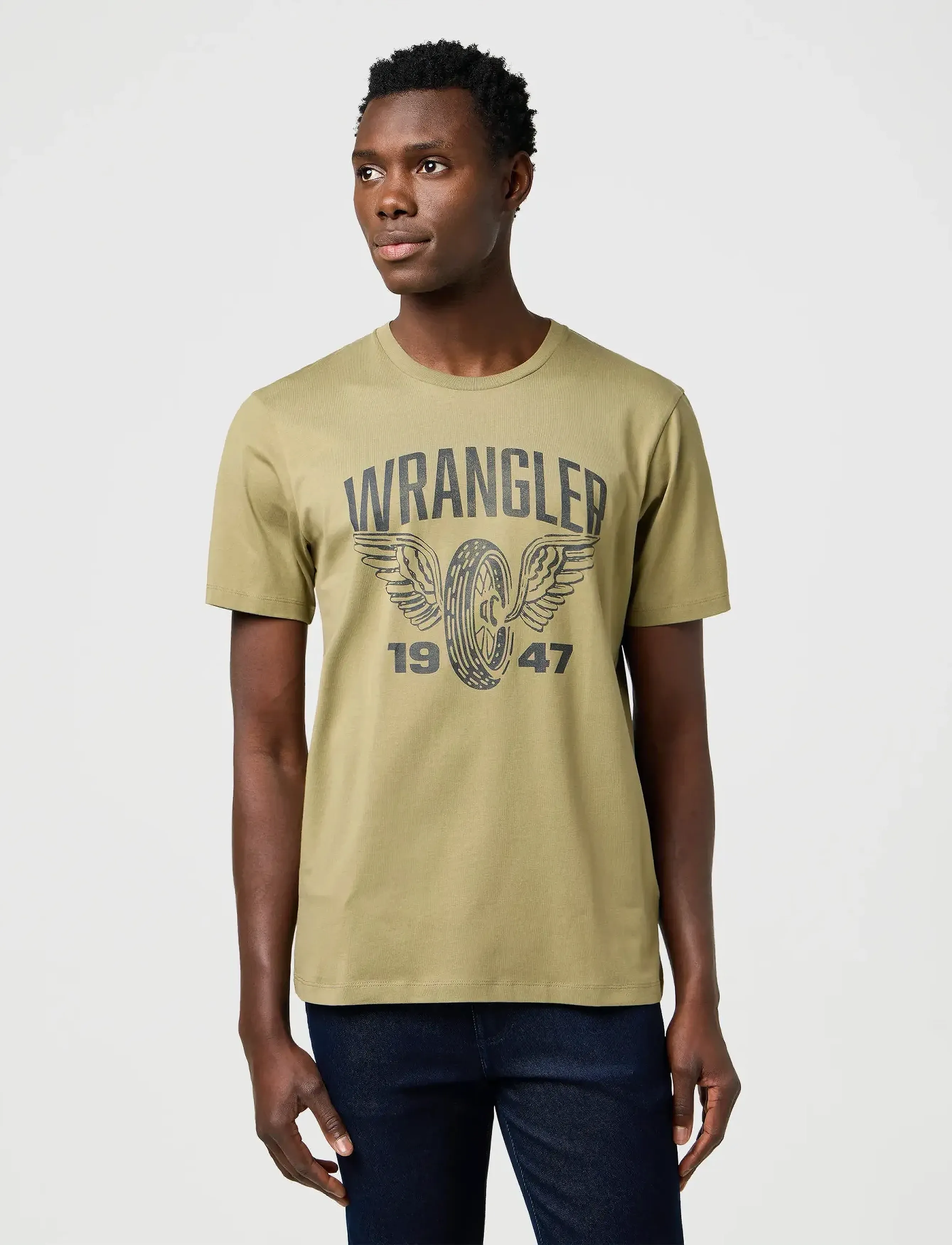 Wrangler AMERICANA TEE - 4 for 3 - ALOE / khaki/green