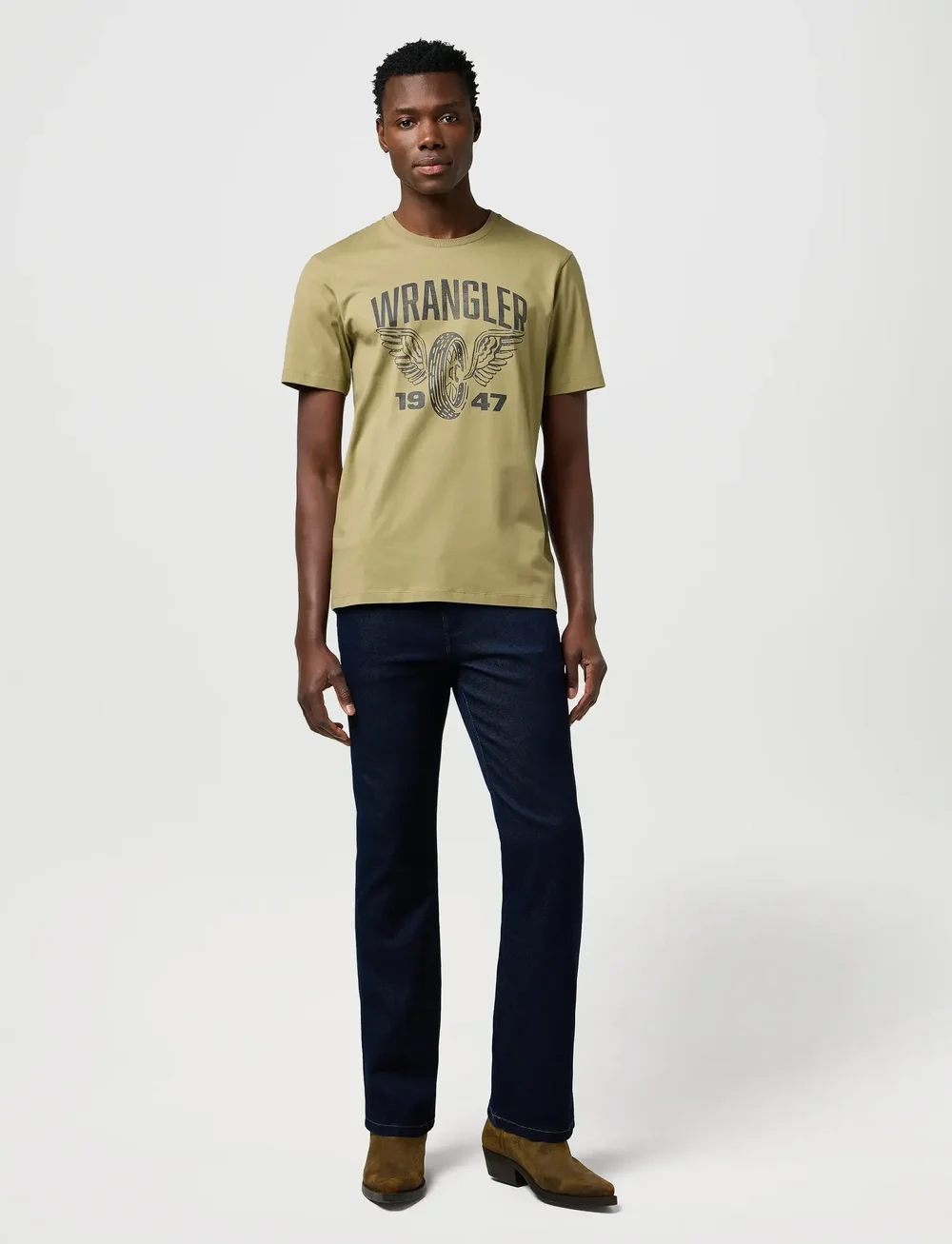 Wrangler - AMERICANA TEE - lühikeste varrukatega t-särgid - aloe - 4