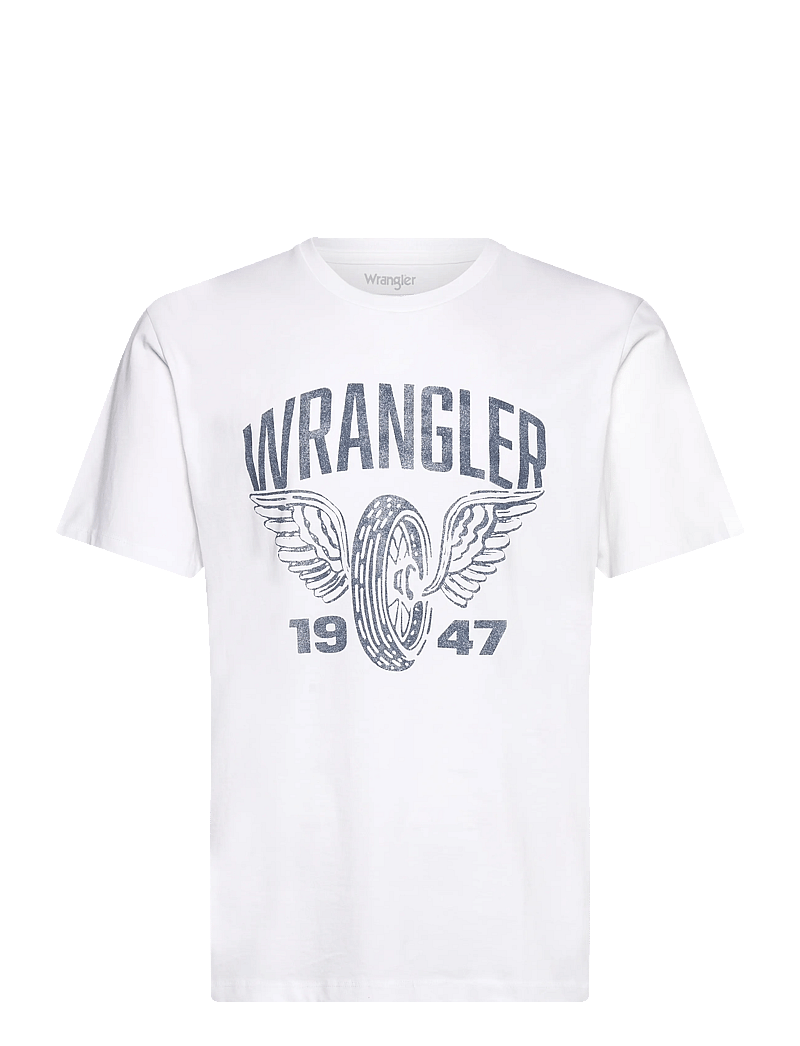 Wrangler - AMERICANA TEE - kortärmade t-shirts - worn white - 1