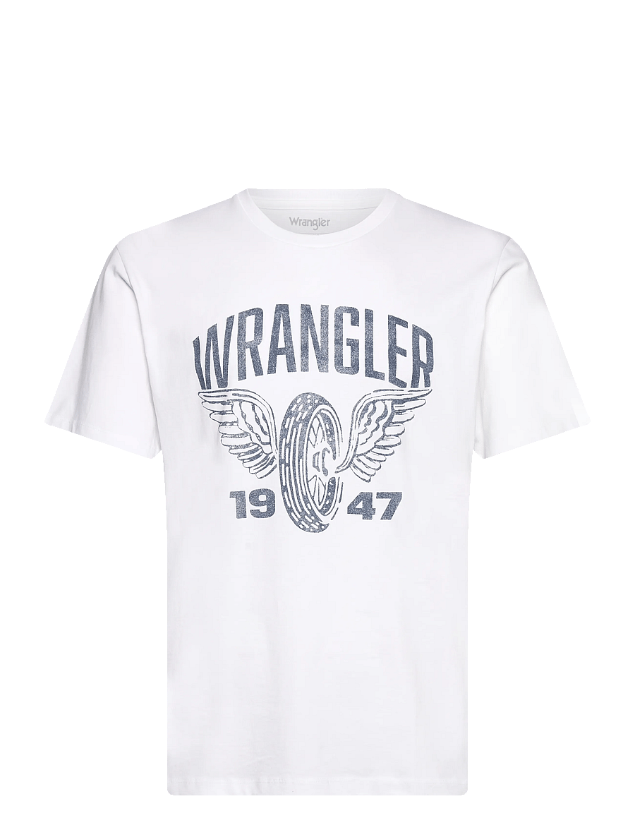 Wrangler - AMERICANA TEE - kurzärmelige t-shirts - worn white - 1