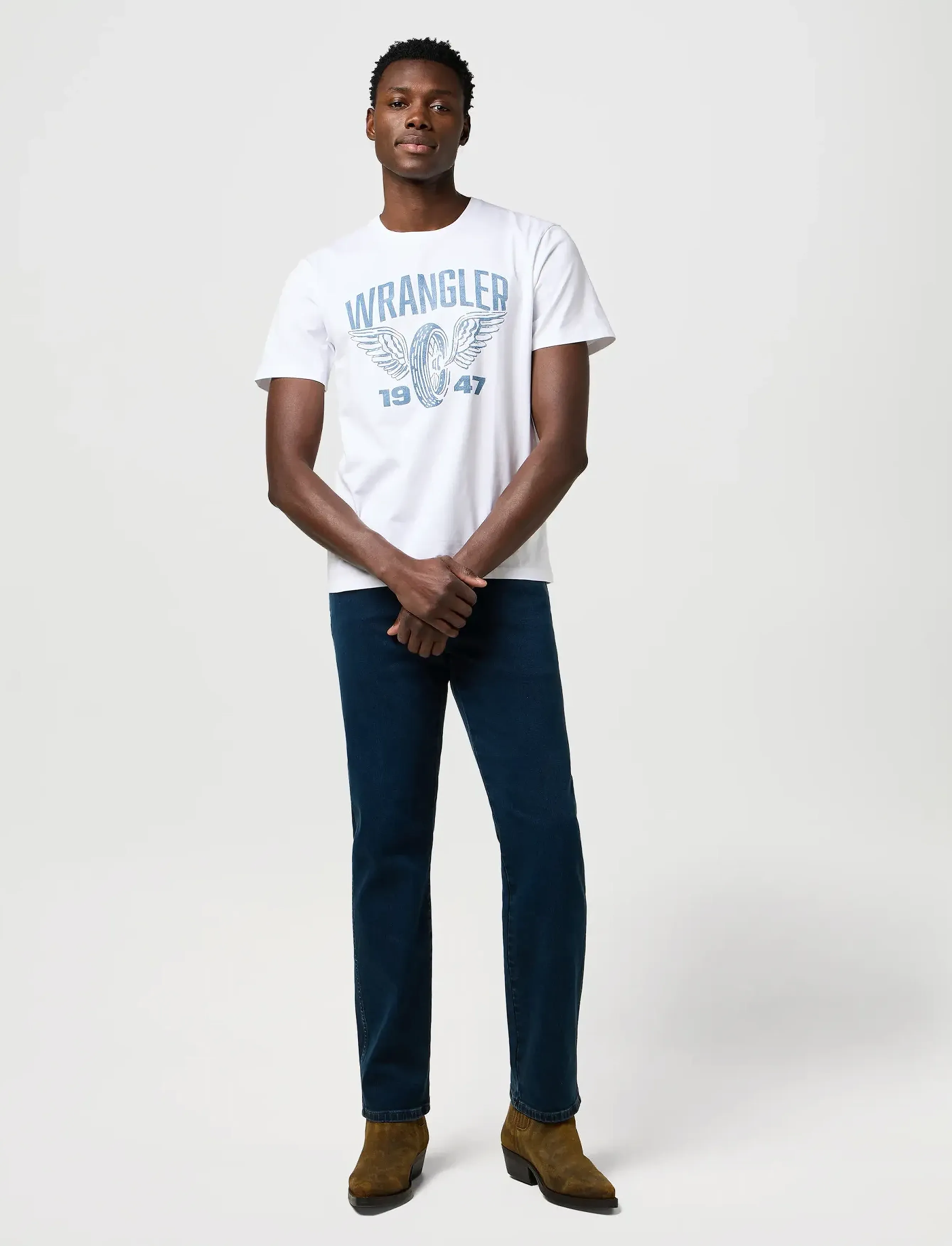 Wrangler - AMERICANA TEE - lägsta priserna - worn white - 4