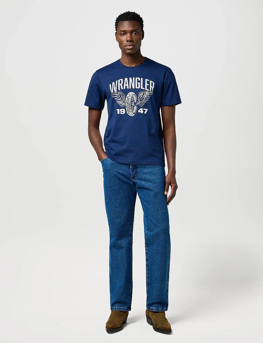 Wrangler - AMERICANA TEE - lühikeste varrukatega t-särgid - navy - 4