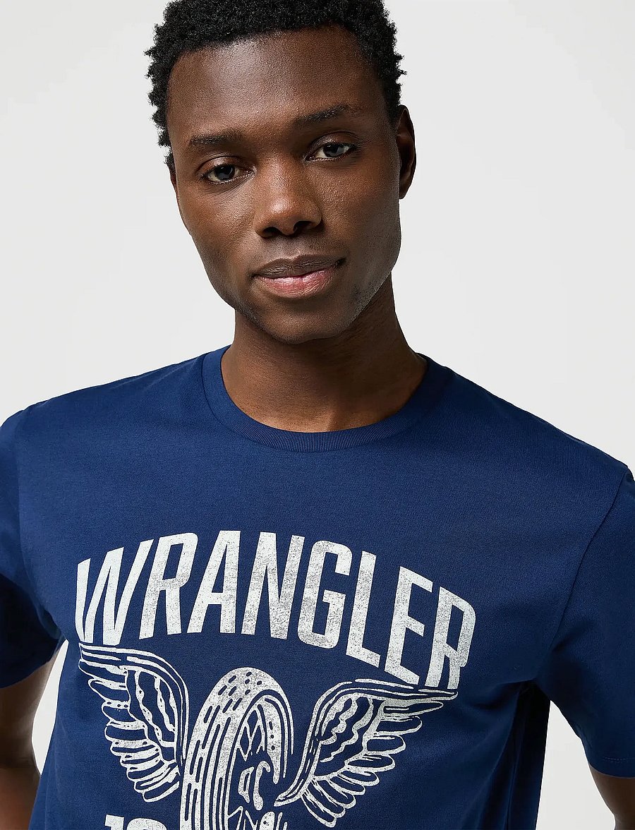 Wrangler - AMERICANA TEE - lühikeste varrukatega t-särgid - navy - 5