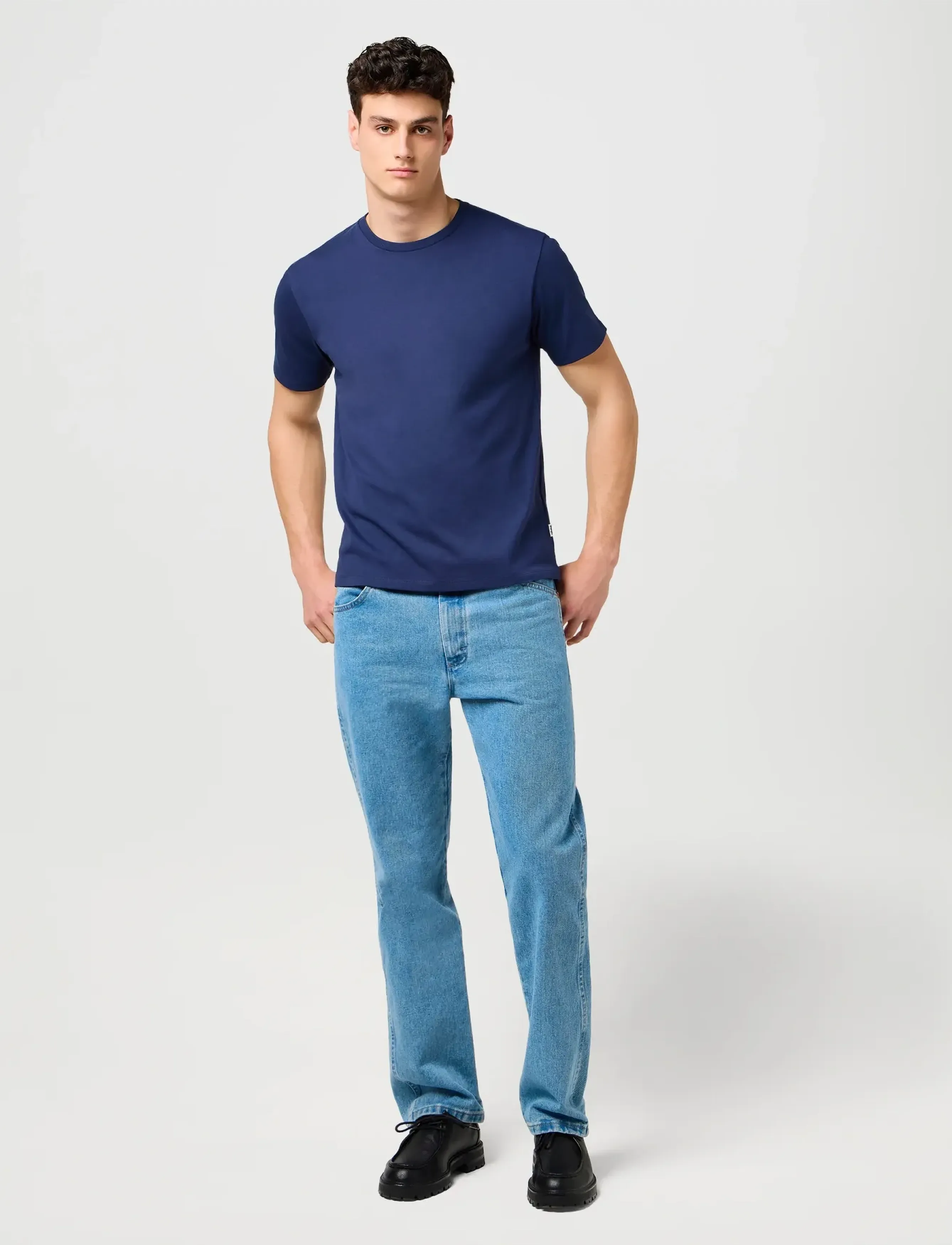 WRANGLER T-shirt marinblå / svart herr – bild 9
