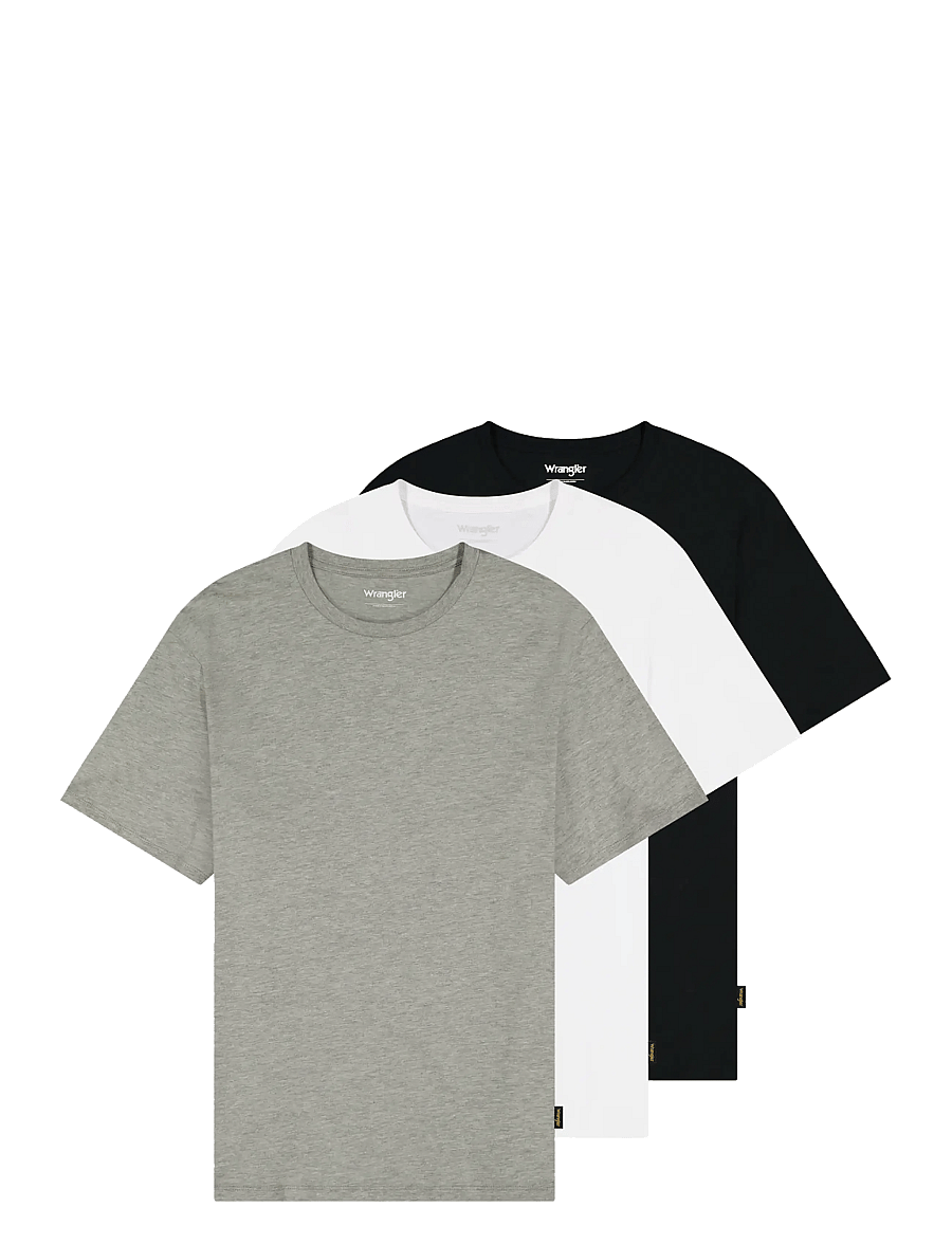 Wrangler - 3 PACK TEE - alussärgid ja t-särgid - white grey black - 1