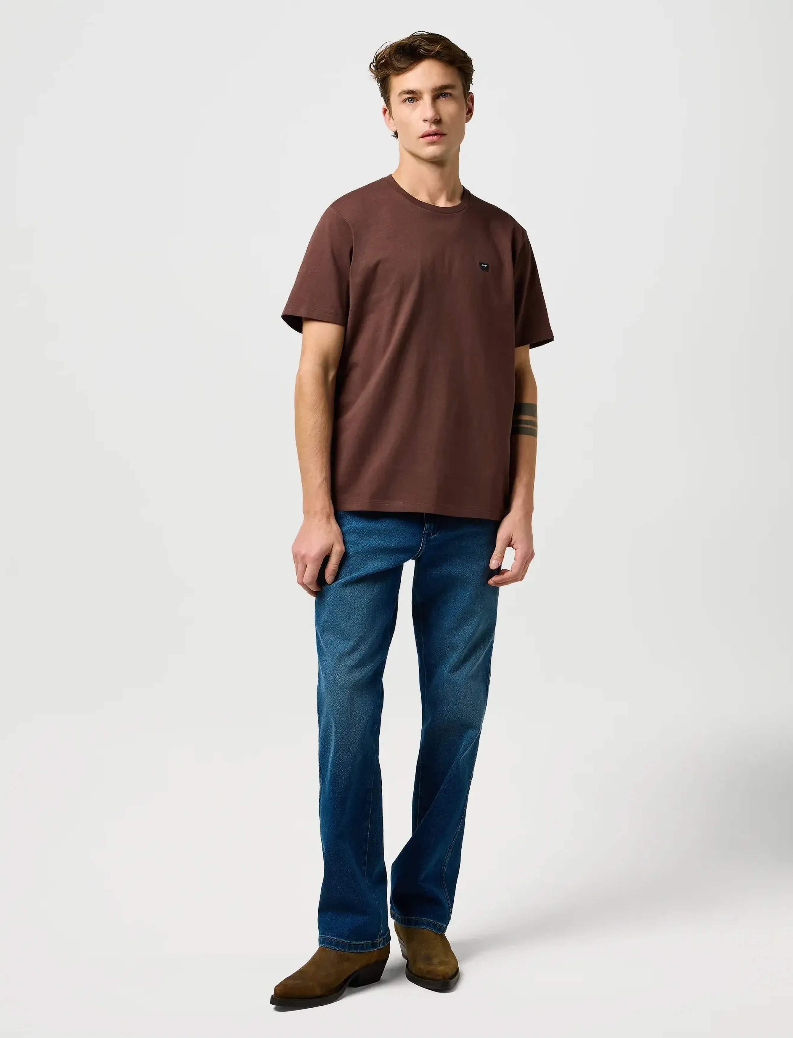 Wrangler - SIGN OFF TEE - die niedrigsten preise - mahogany - 4