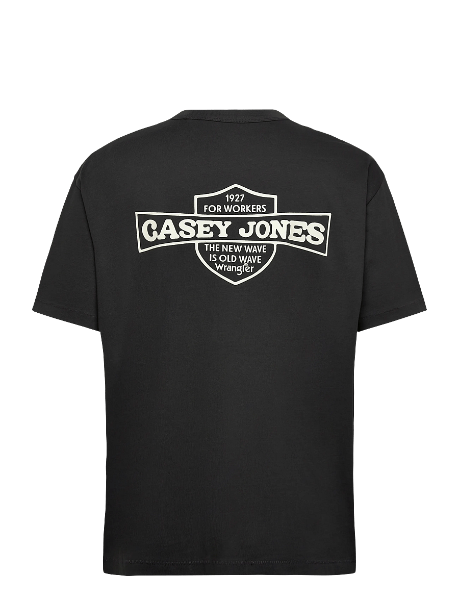 Wrangler - CJ GRAPHIC TEE - kurzärmelige t-shirts - faded black - 2