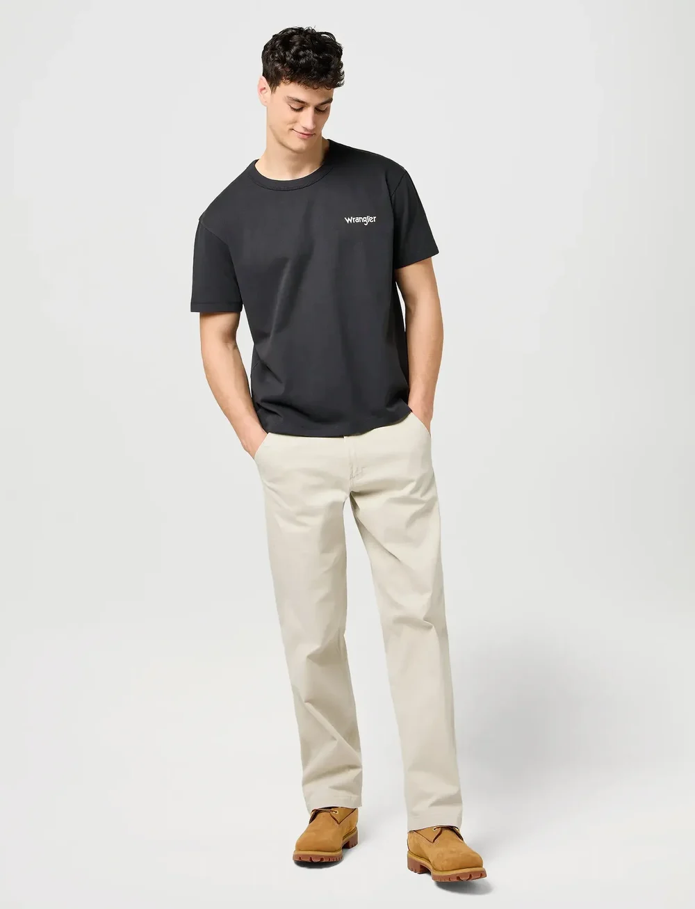 Wrangler - CJ GRAPHIC TEE - lühikeste varrukatega t-särgid - faded black - 4