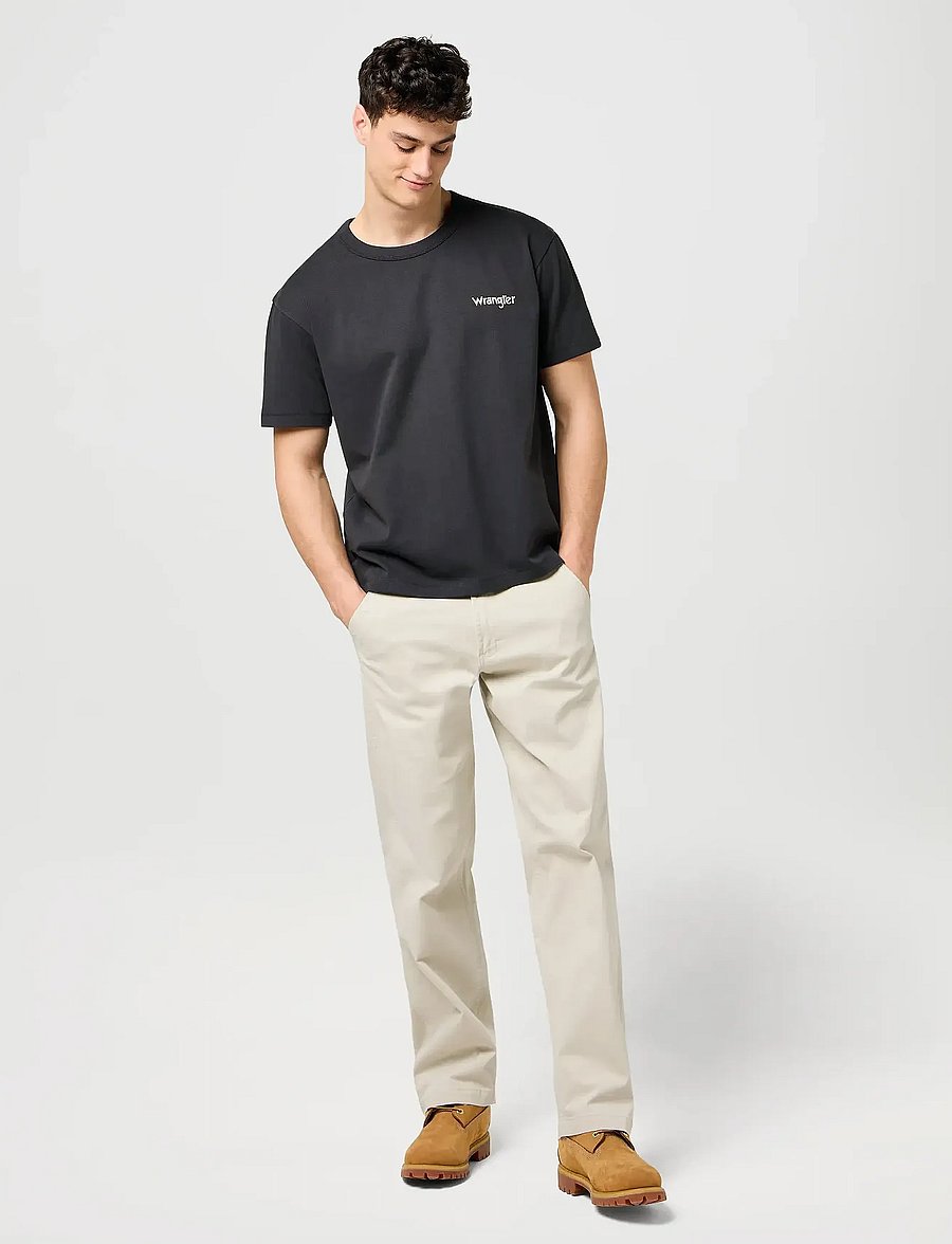 Wrangler - CJ GRAPHIC TEE - kurzärmelige t-shirts - faded black - 4