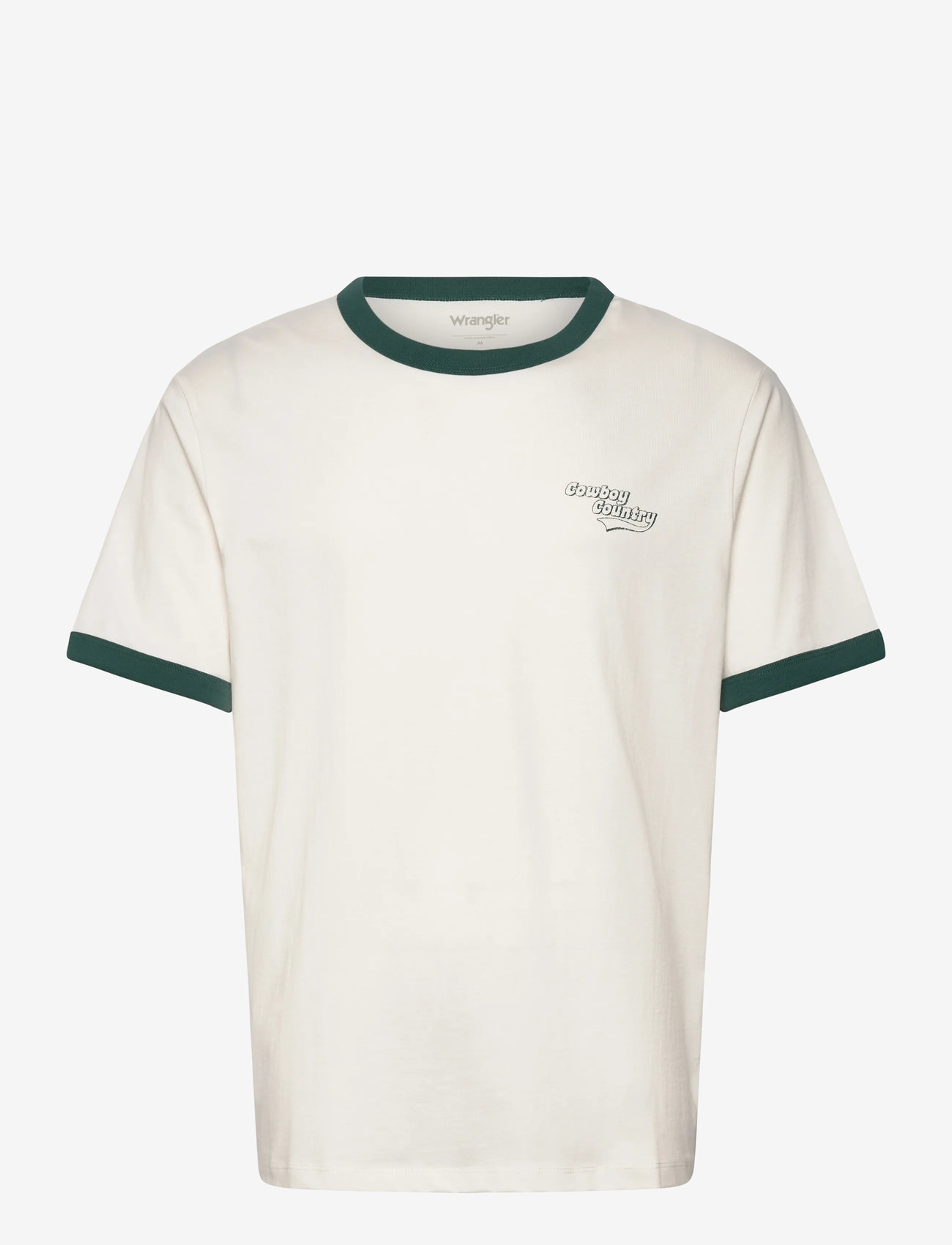 Wrangler - RINGER TEE - kortärmade t-shirts - worn white - 1