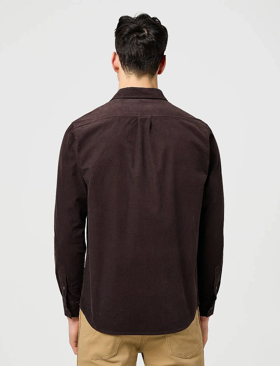 Wrangler - 1 PKT CORDUROY SHIRT - chemises en velours côtelé - mole - 3