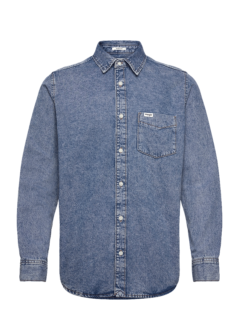 Wrangler - 1 PKT SHIRT - denim shirts - indigo valley - 1