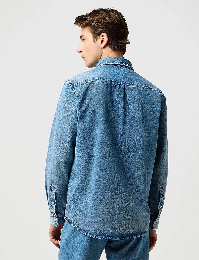 Wrangler - 1 PKT SHIRT - denim shirts - indigo valley - 3