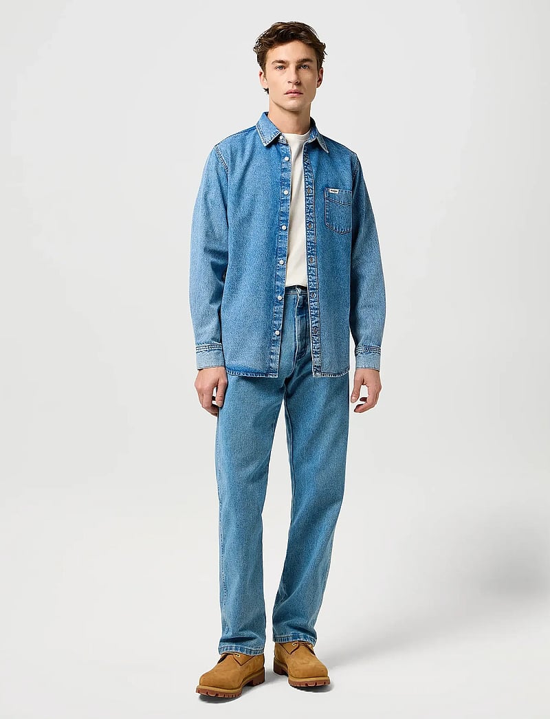 Wrangler - 1 PKT SHIRT - denim shirts - indigo valley - 4