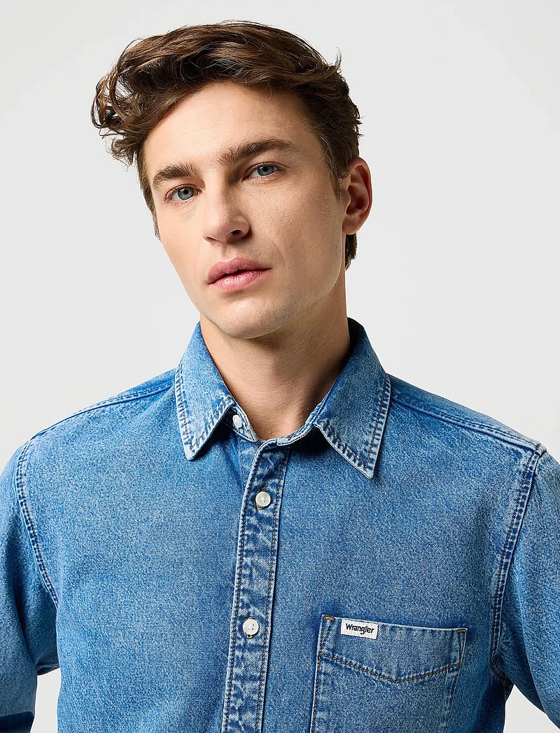 Wrangler - 1 PKT SHIRT - denim shirts - indigo valley - 5