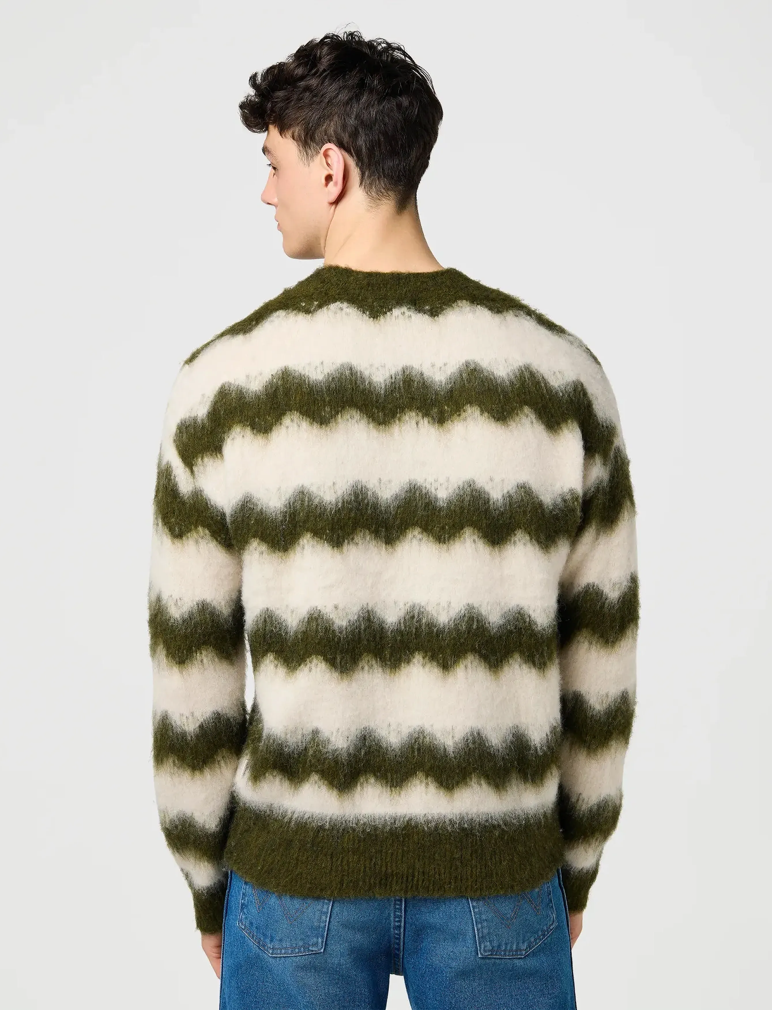 Wrangler - STRIPED SWEATER - knitwear - ivy green - 3