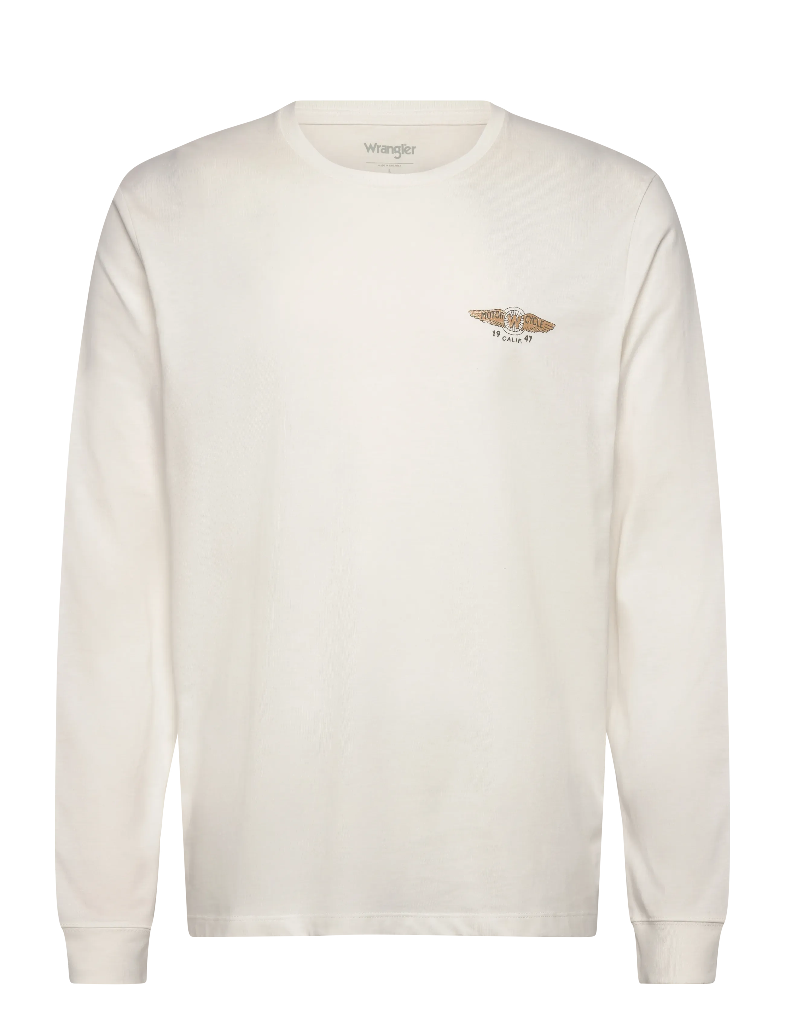 Wrangler LS AMERICANA TEE - Pikkade varrukatega T-särgid - WORN WHITE / white