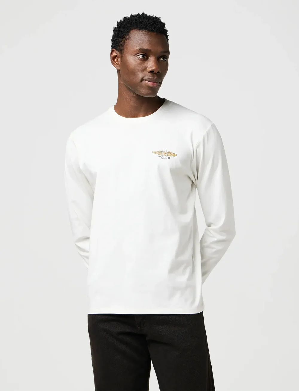 Wrangler - LS AMERICANA TEE - langärmelig - worn white - 0