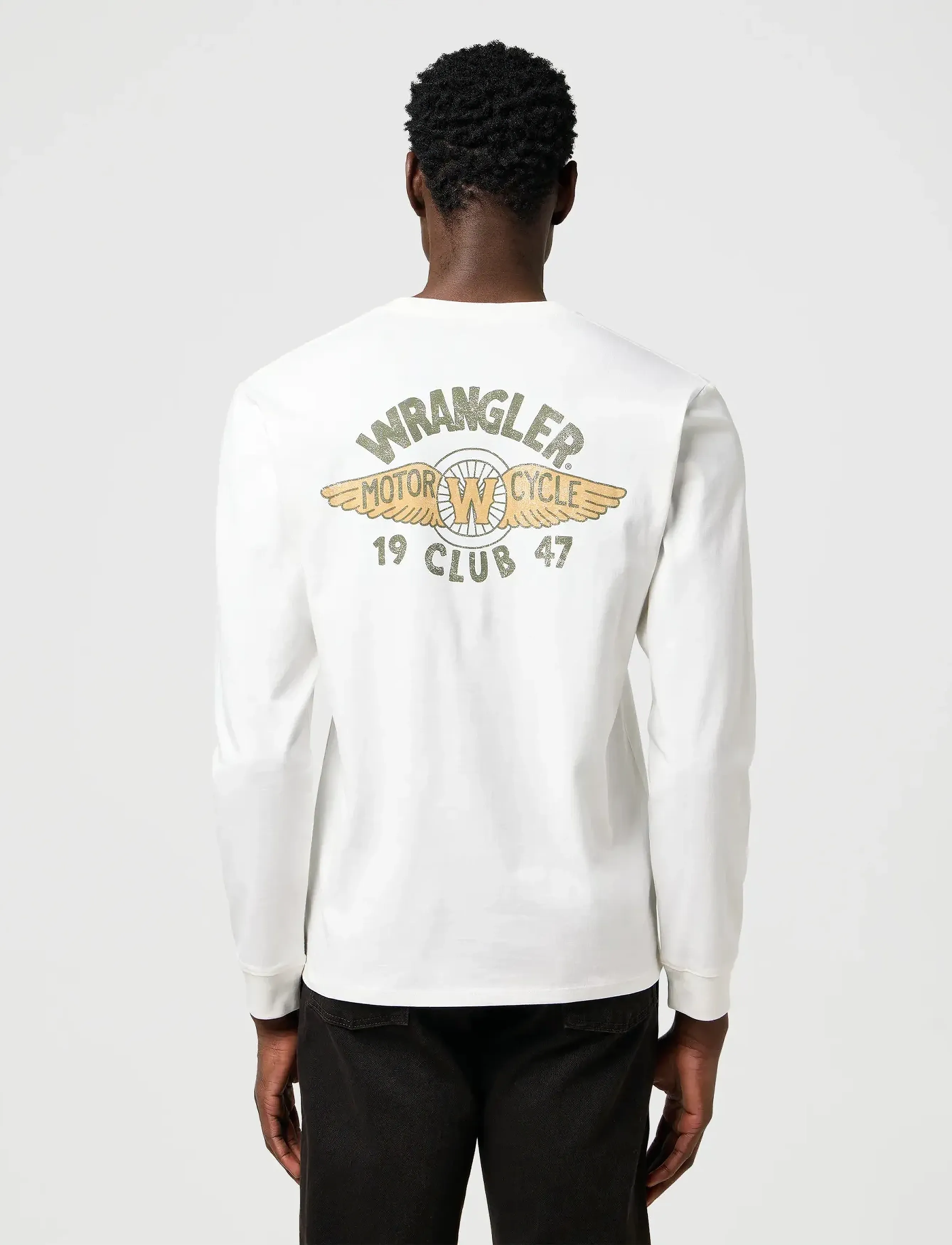 Wrangler - LS AMERICANA TEE - alhaisimmat hinnat - worn white - 3