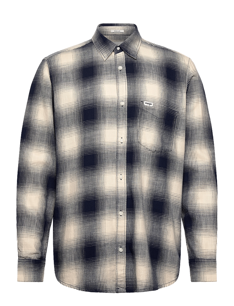 Wrangler - 1 PKT INDIGO SHIRT - ruudulised särgid - dusty blue - 1