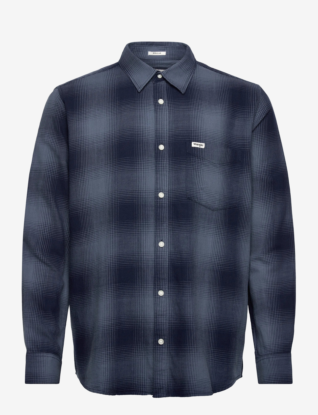 Wrangler - 1 PKT INDIGO SHIRT - rutiga skjortor - dark indigo - 1