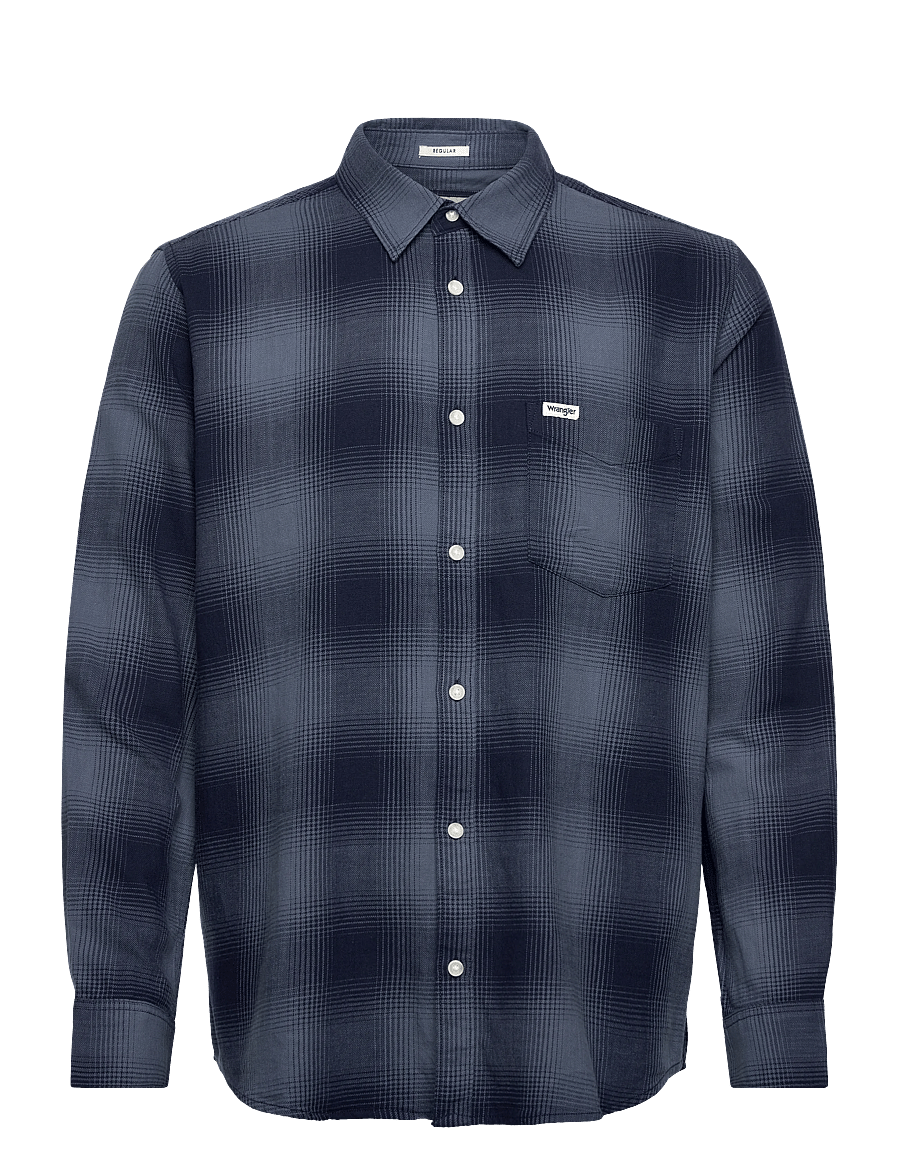 Wrangler - 1 PKT INDIGO SHIRT - karierte hemden - dark indigo - 1