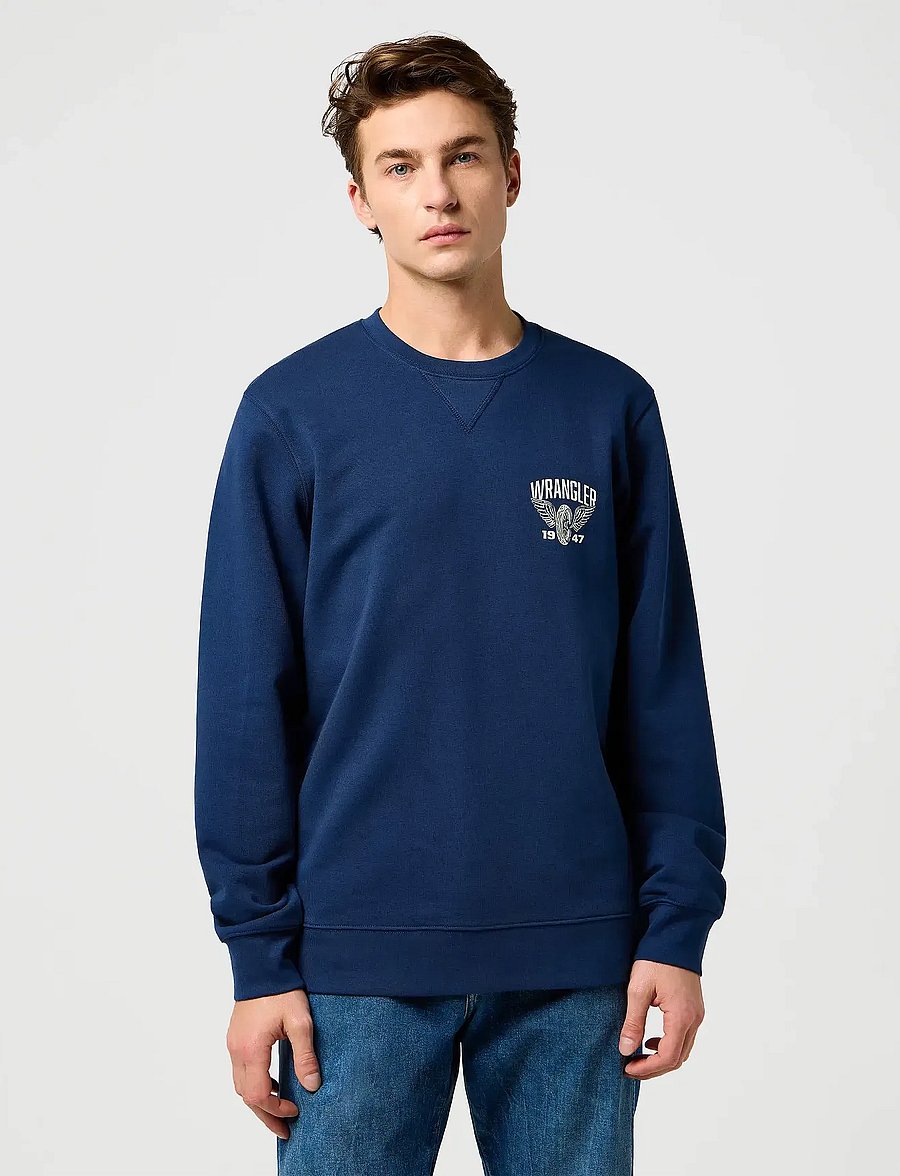 Wrangler - AMERICANA CREW - sweatshirts - navy - 0