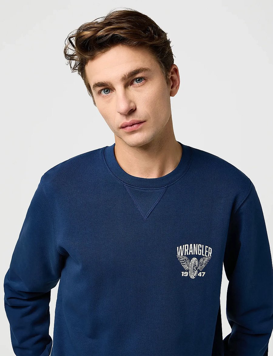 Wrangler - AMERICANA CREW - sweatshirts - navy - 5