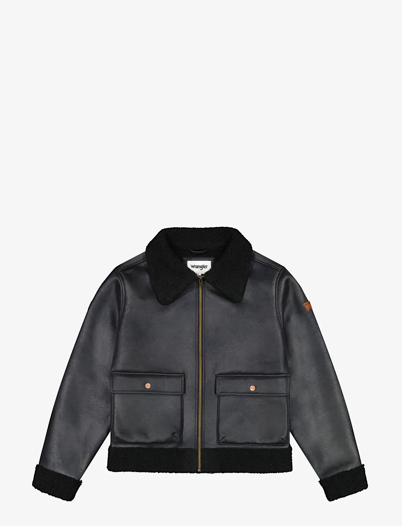 Wrangler - SHEARLING JACKET - herbstjacken - black - 0