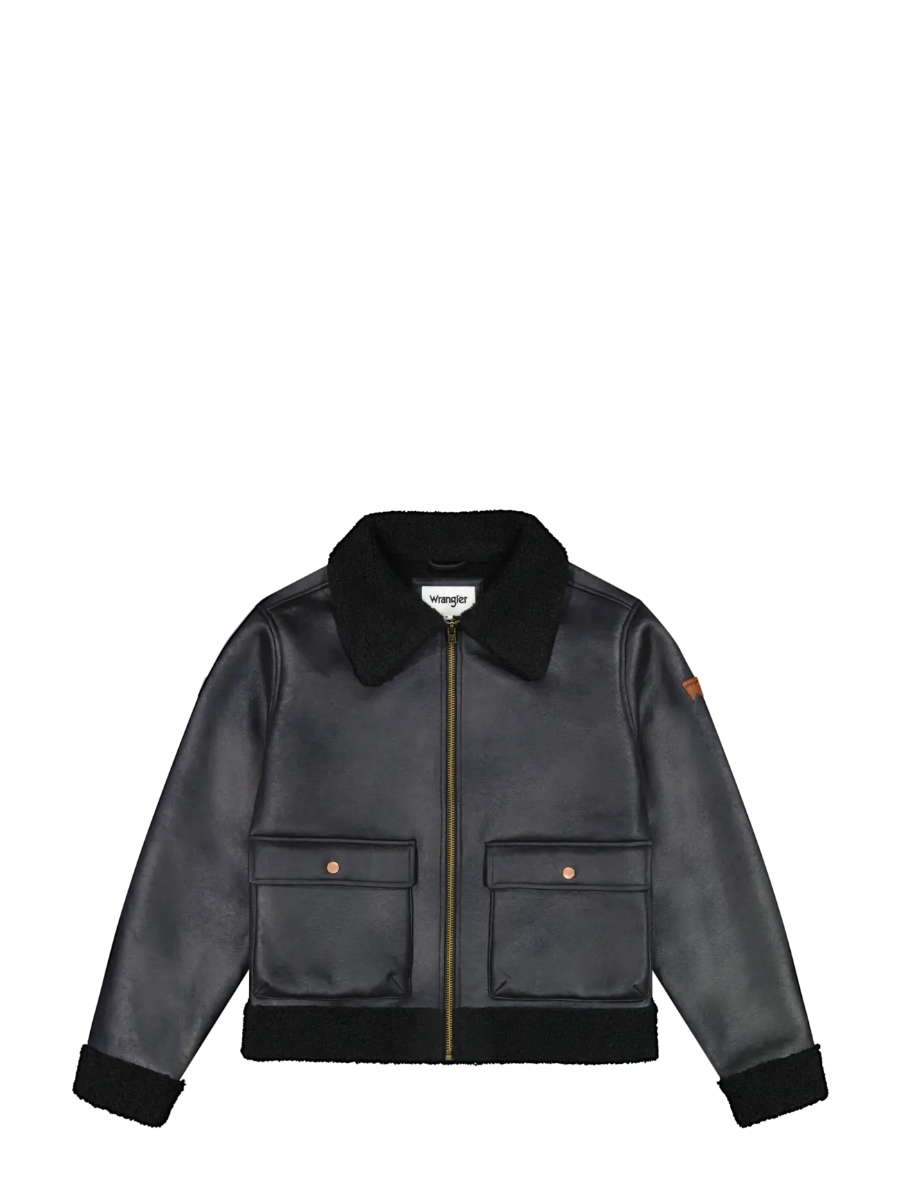 Wrangler SHEARLING JACKET - Wrangler - BLACK / black