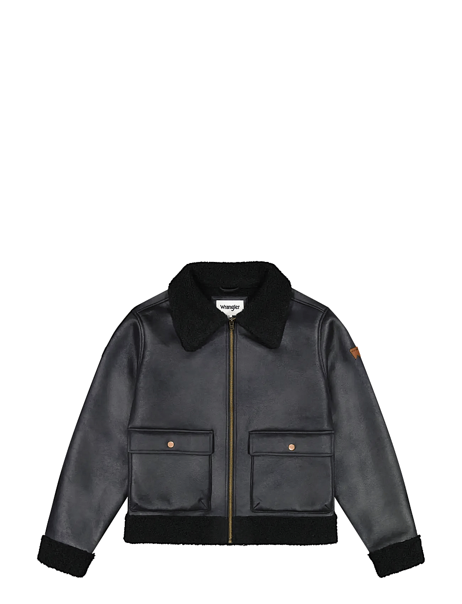 Wrangler - SHEARLING JACKET - frühlingsjacken - black - 1