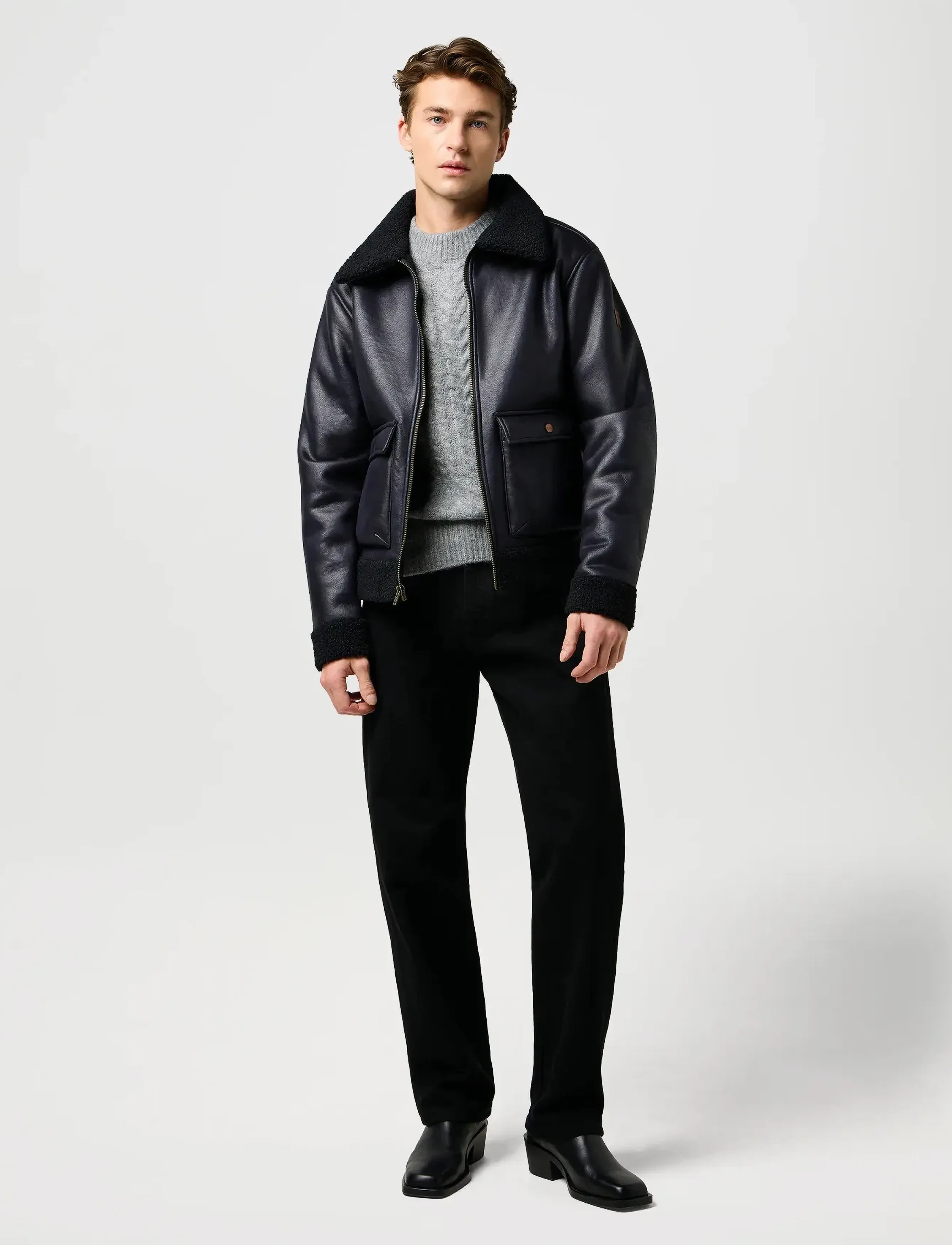 Wrangler - SHEARLING JACKET - ytterkläder - black - 4