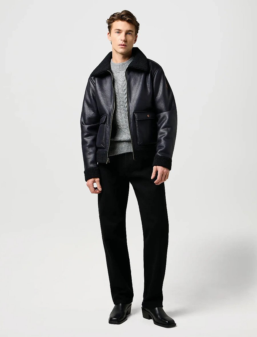Wrangler - SHEARLING JACKET - frühlingsjacken - black - 4