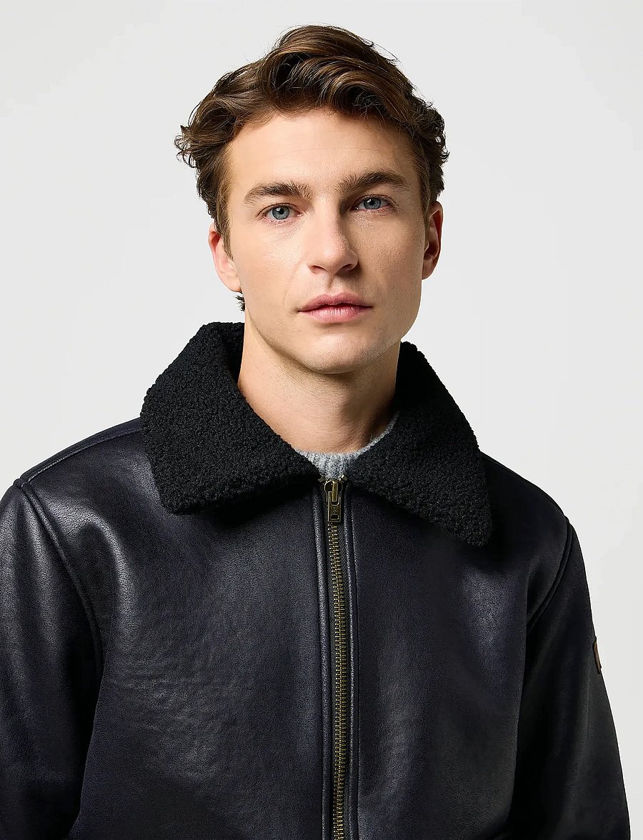 Wrangler - SHEARLING JACKET - frühlingsjacken - black - 5