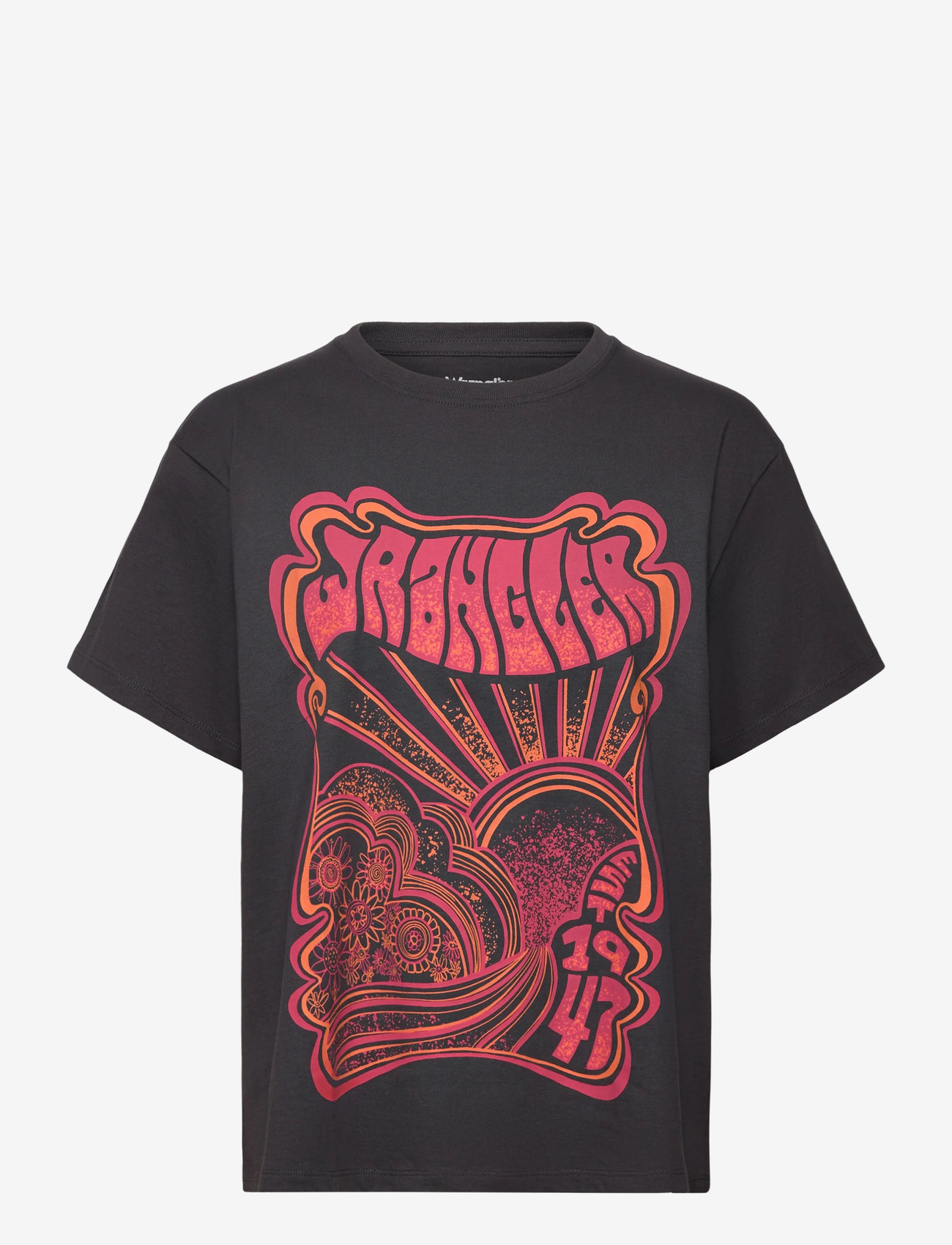 Wrangler - GIRLFRIEND TEE - efterårstøj - faded black - 0