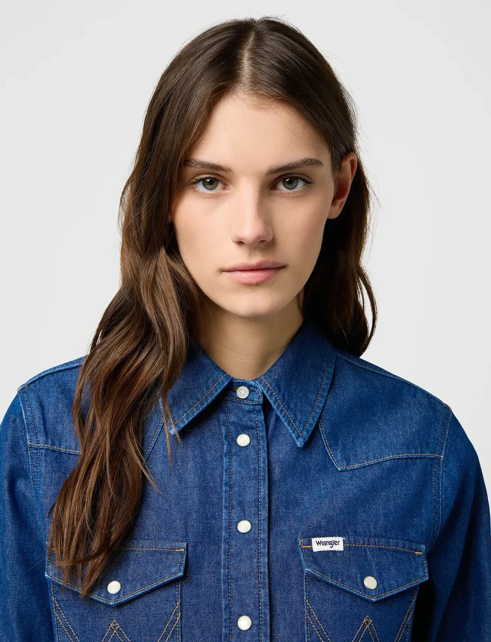 Wrangler - WESTERN SHIRT - jeansskjortor - dark wash - 4