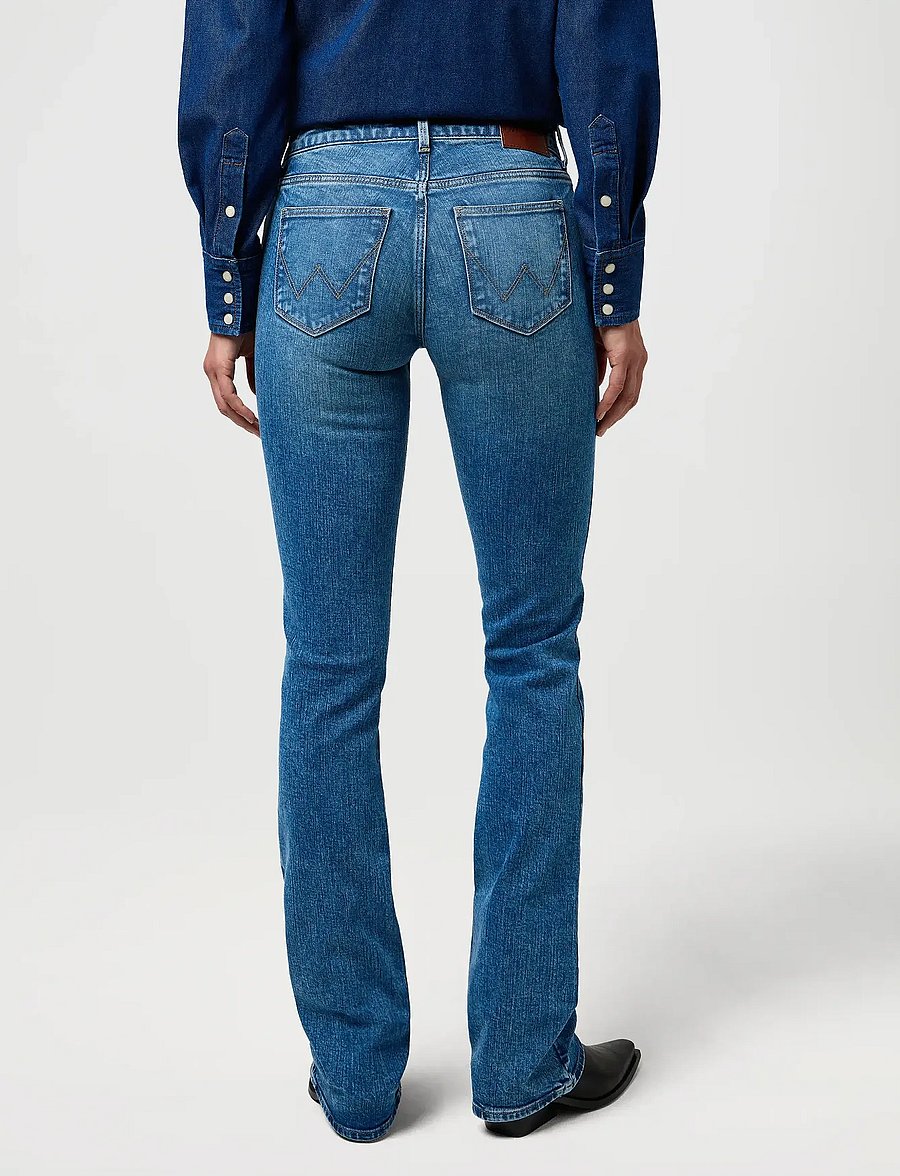 Wrangler - BOOTCUT - platėjantys džinsai - rustler wash - 3