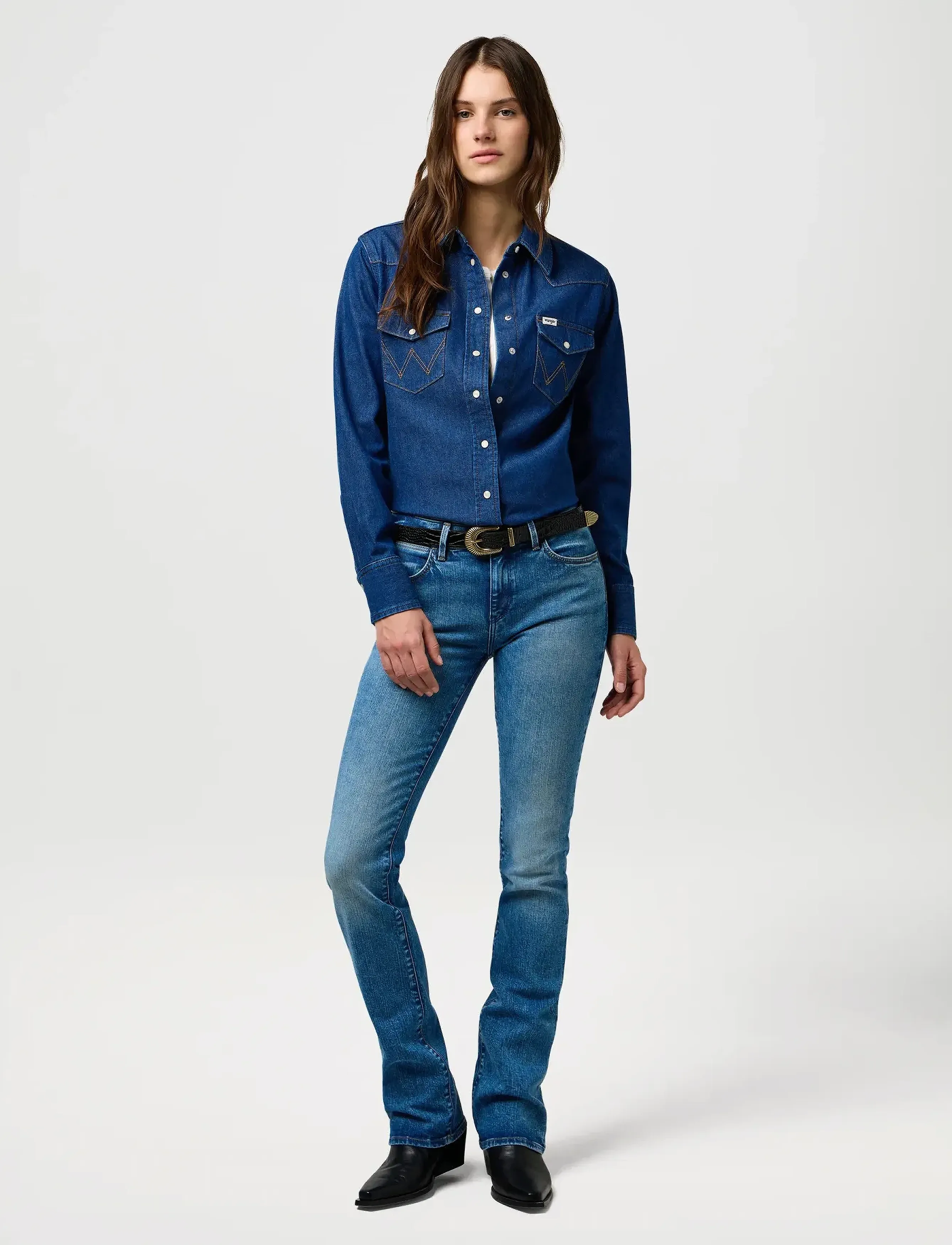 Wrangler - BOOTCUT - bootcut jeans - rustler wash - 4
